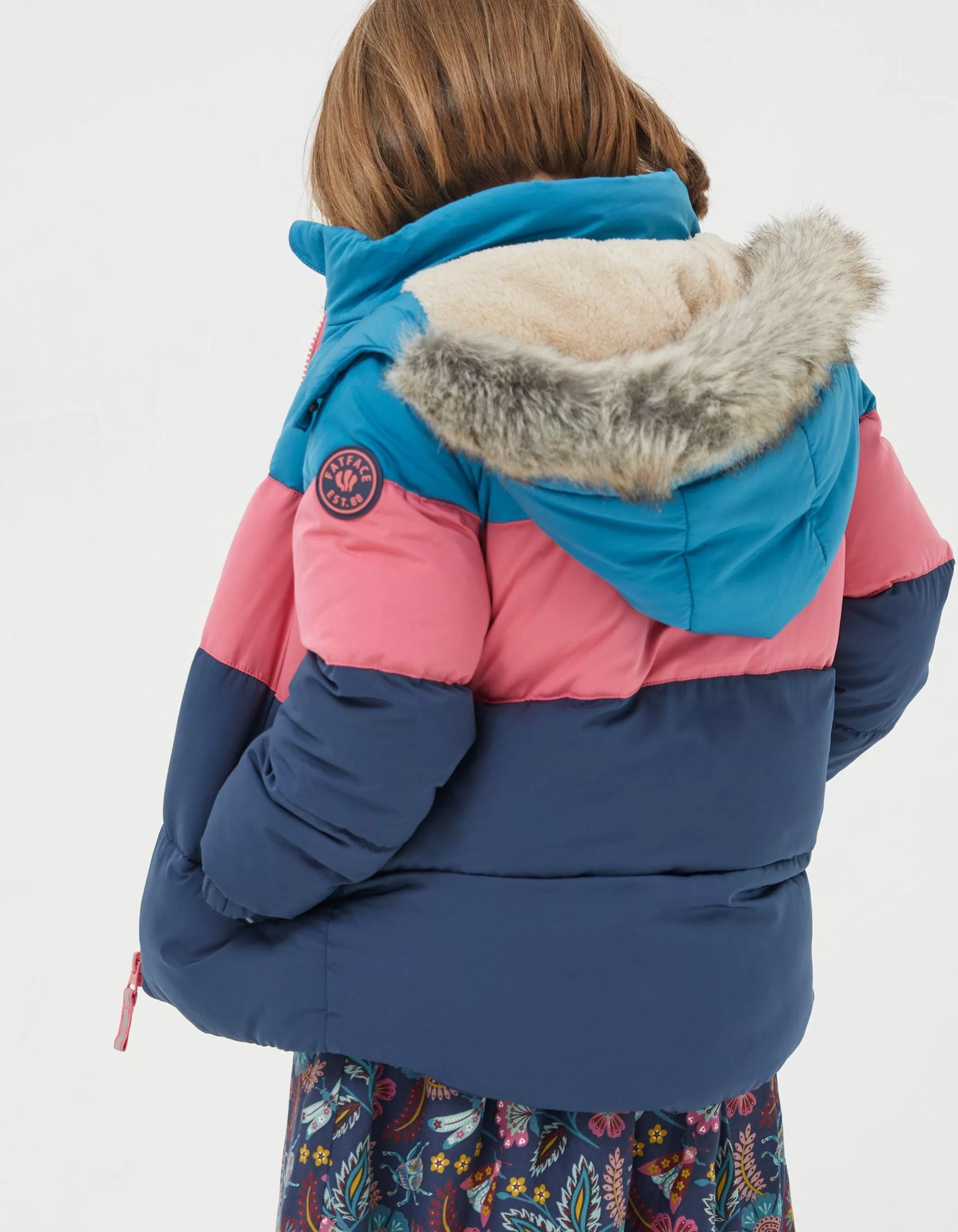 Sale FatFace Elsie Padded Jacket Teal Green