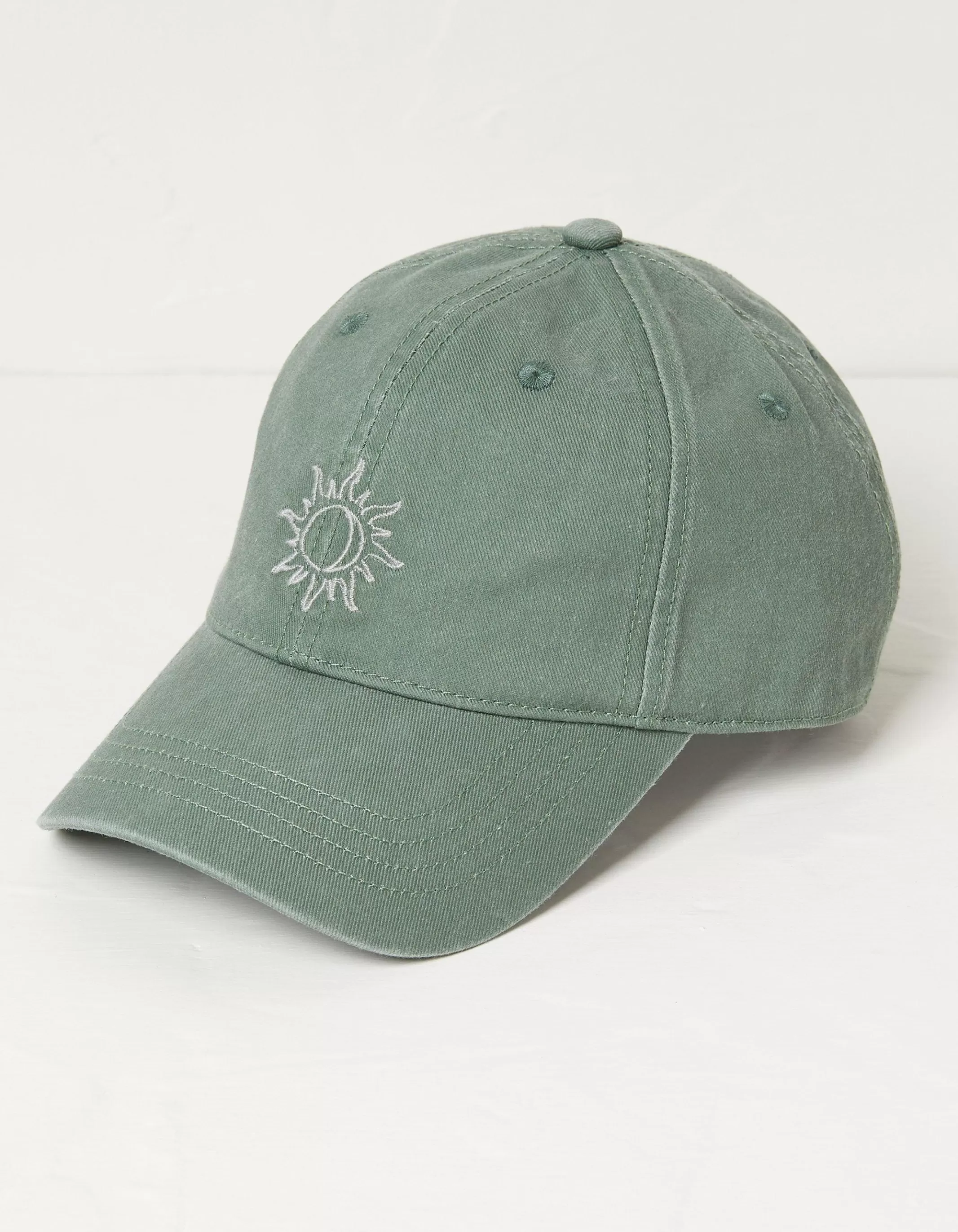 Cheap FatFace Embroidered Sun Cap Green Haze