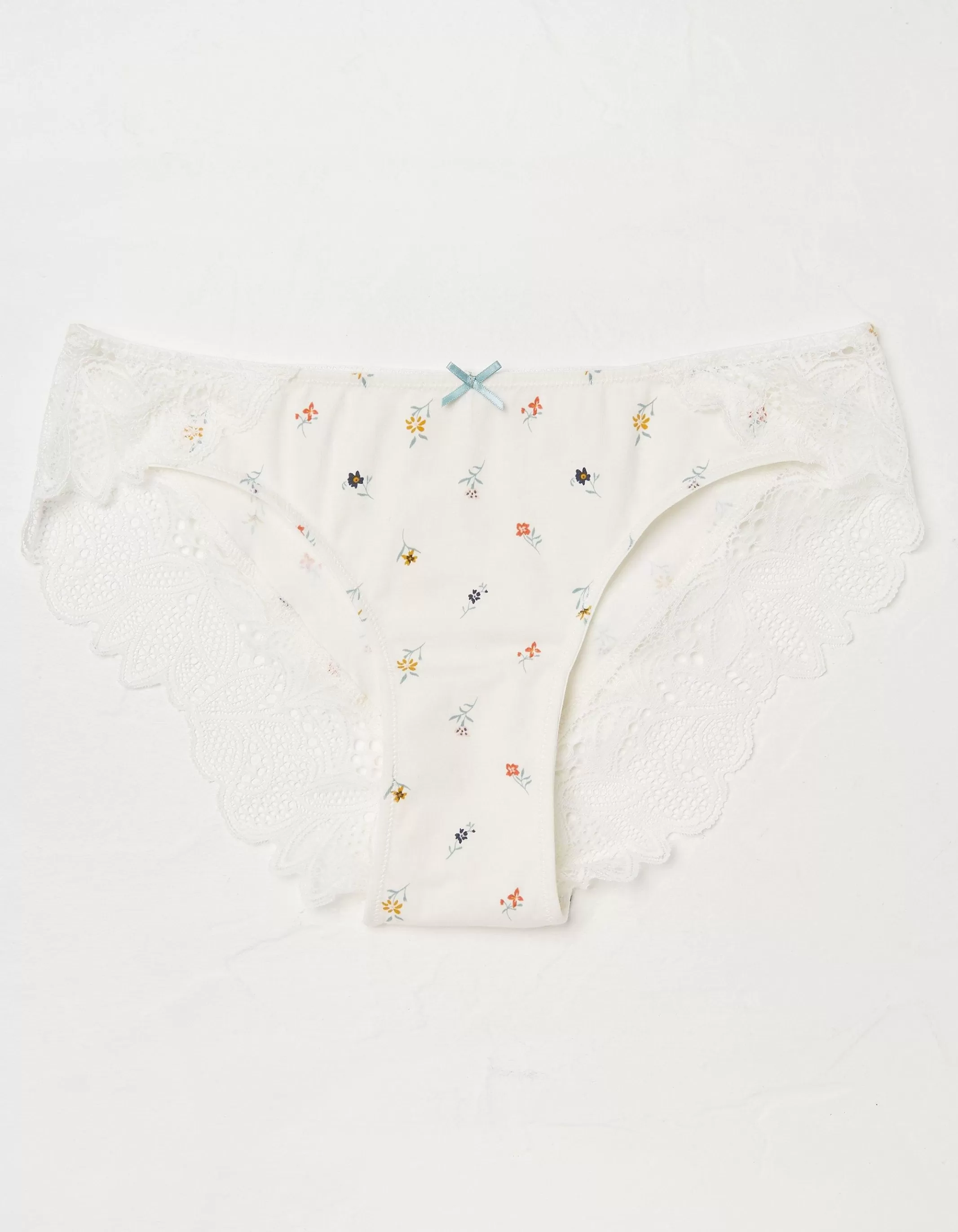 Shop FatFace Emily Floral Cheeky Knickers White