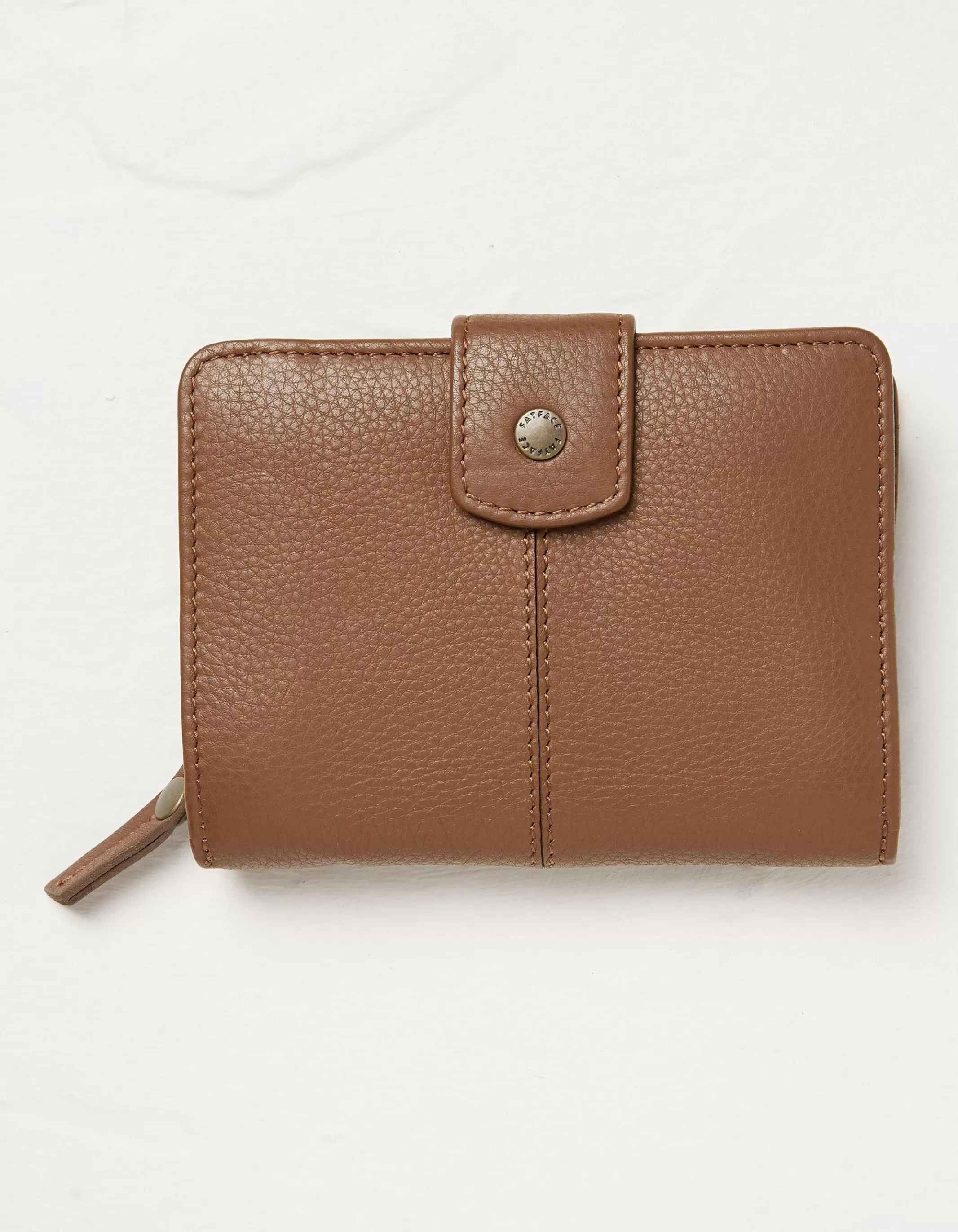 Online FatFace Etta Leather Zip Purse Tan