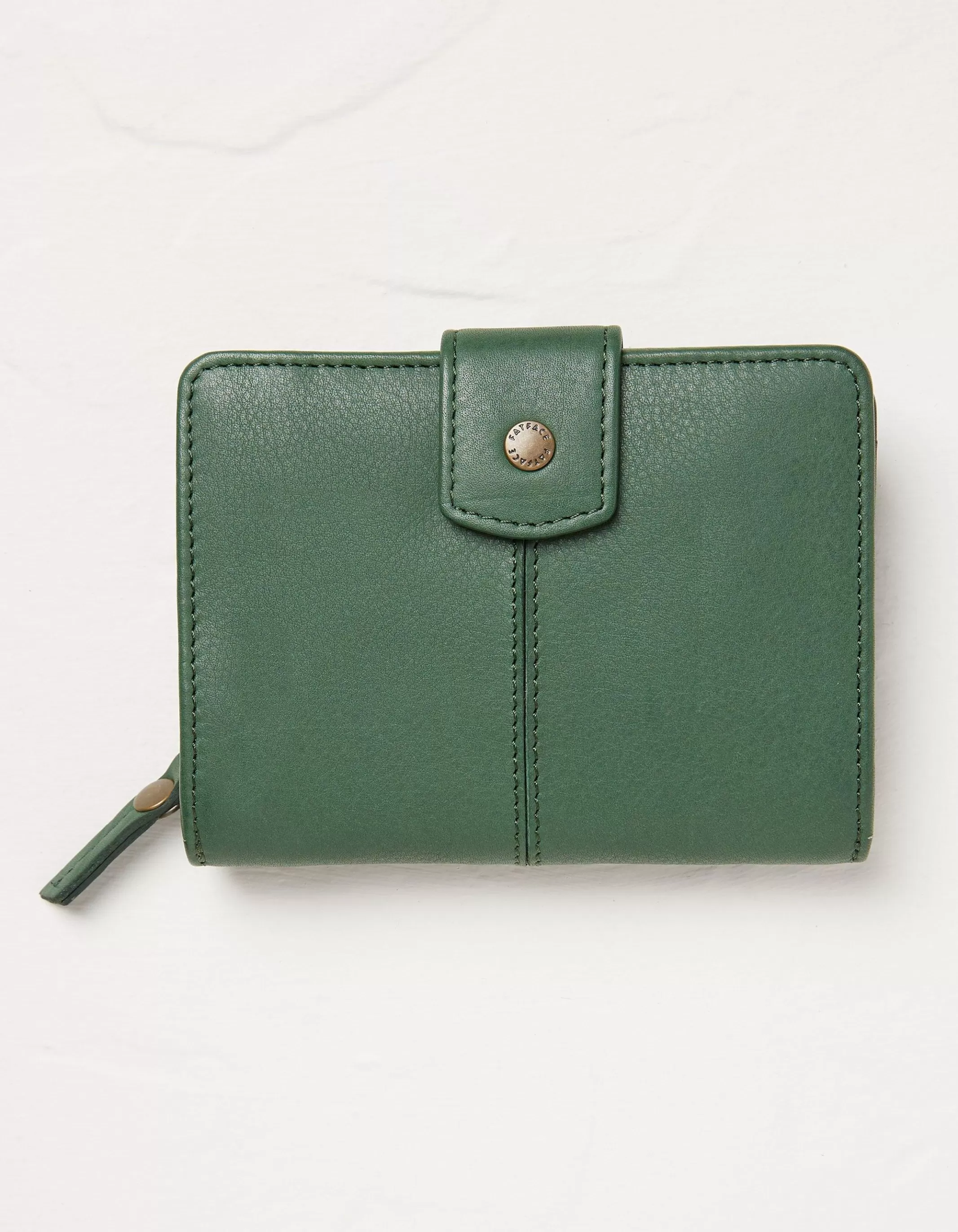 Best FatFace Etta Leather Zip Purse Green