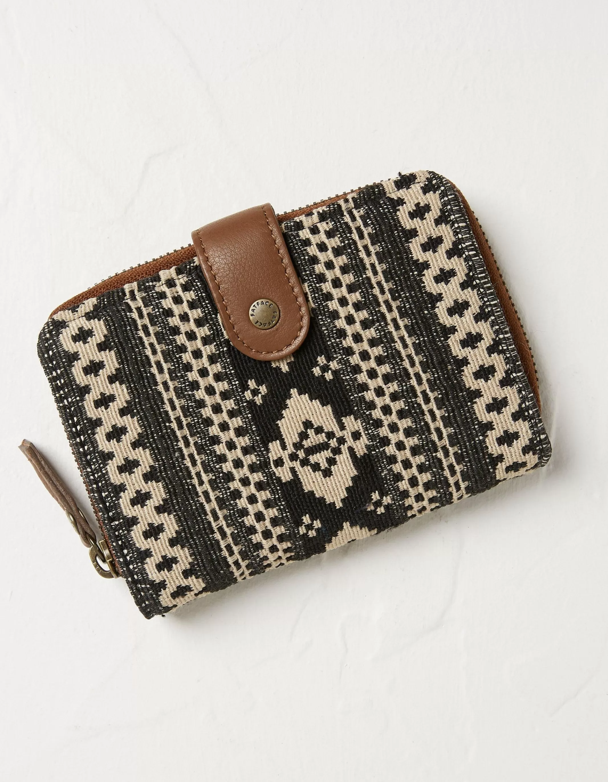 Outlet FatFace Etta Woven Foldover Purse Black