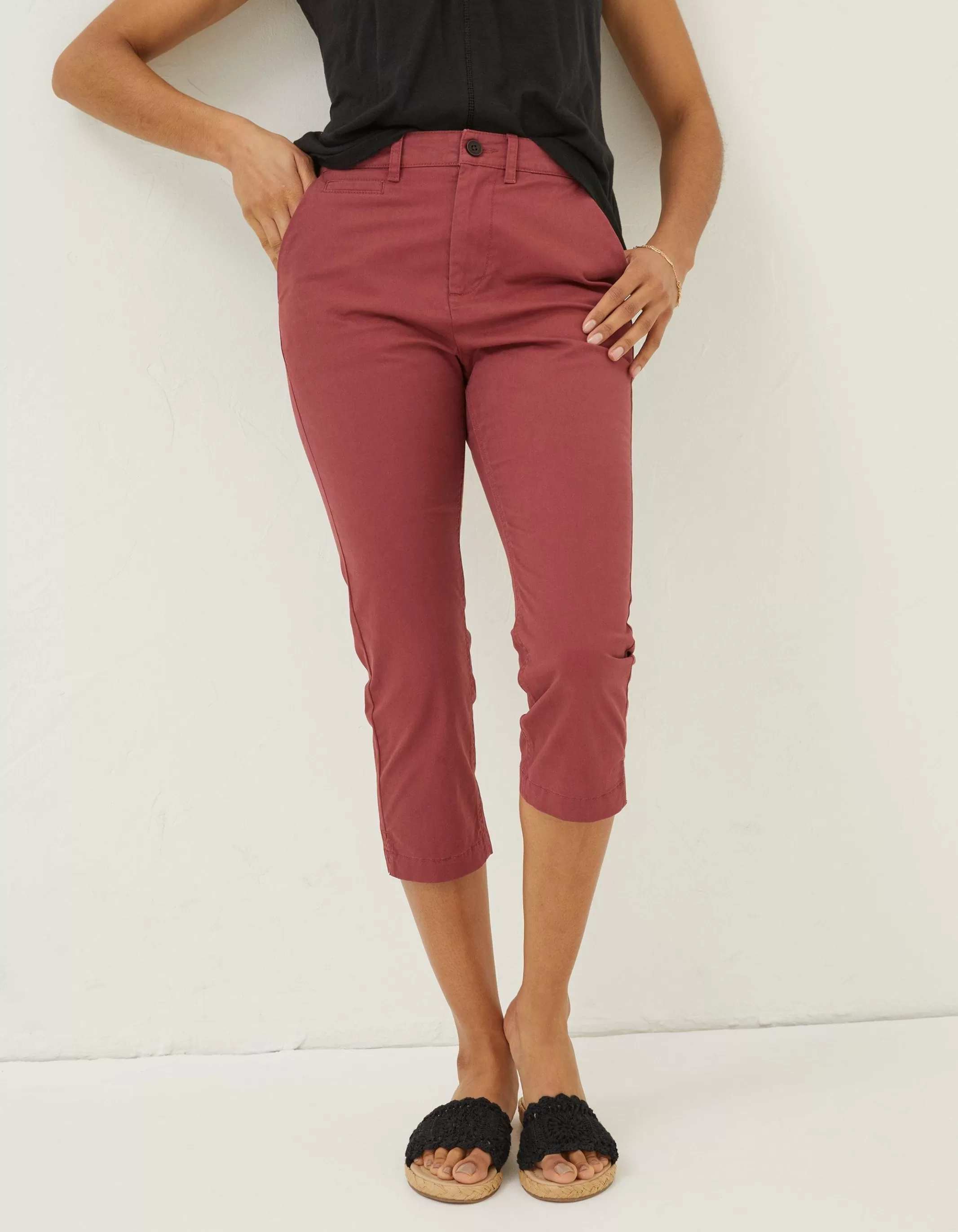 Store FatFace Farnham Cropped Chinos Washed Red