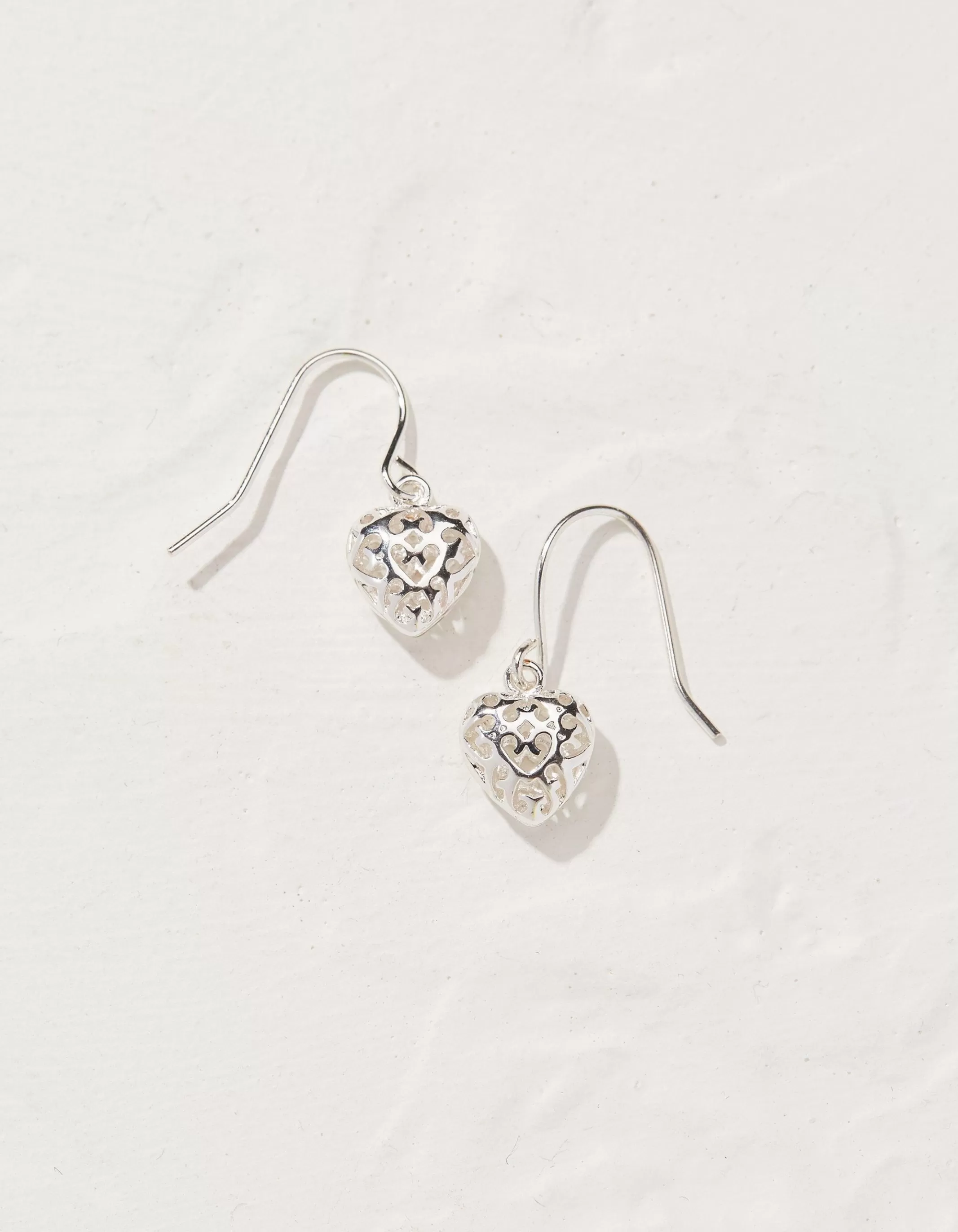 Store FatFace Filagree Heart Earrings Silver