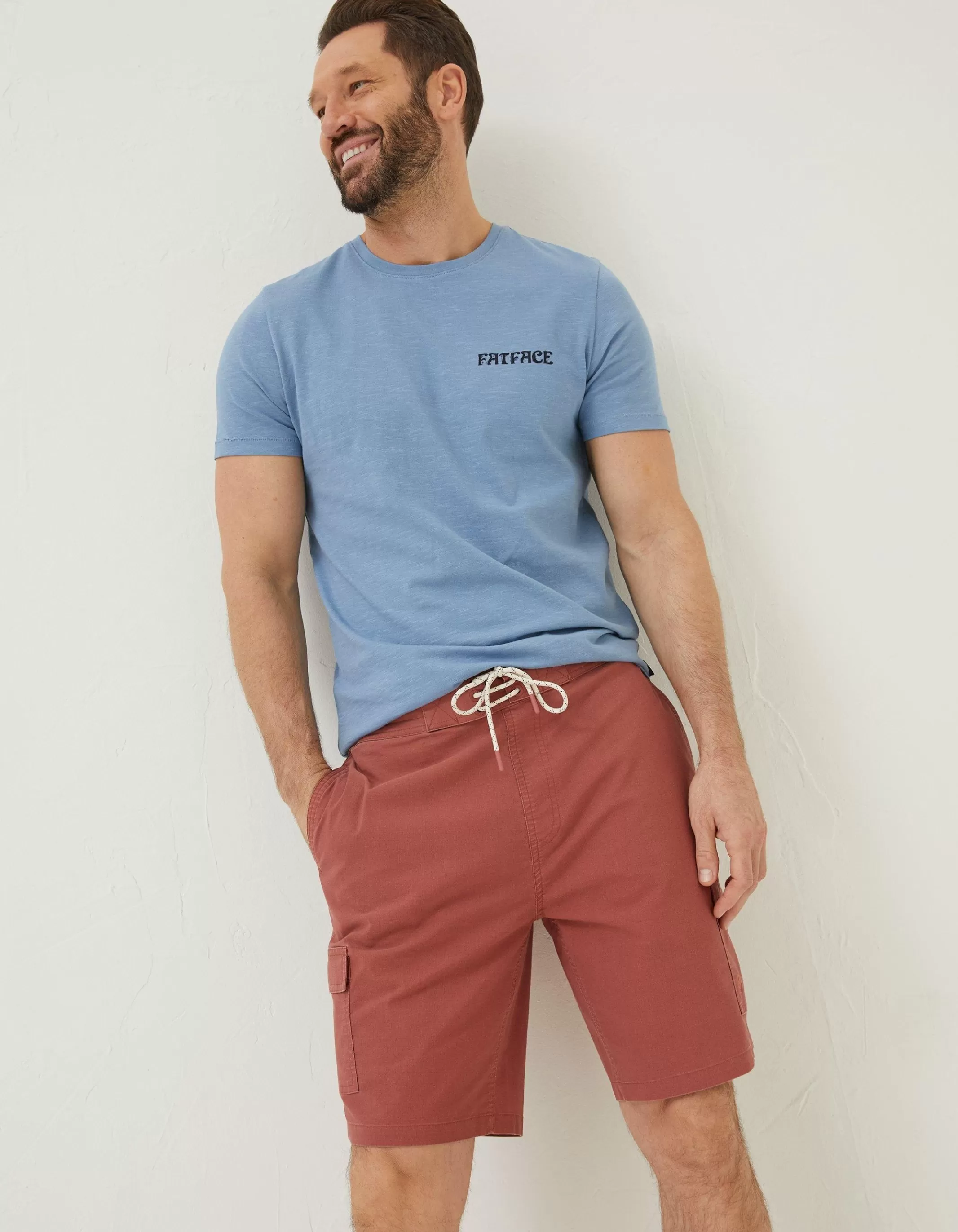 Outlet FatFace Filey Cargo Swim Shorts Terracotta