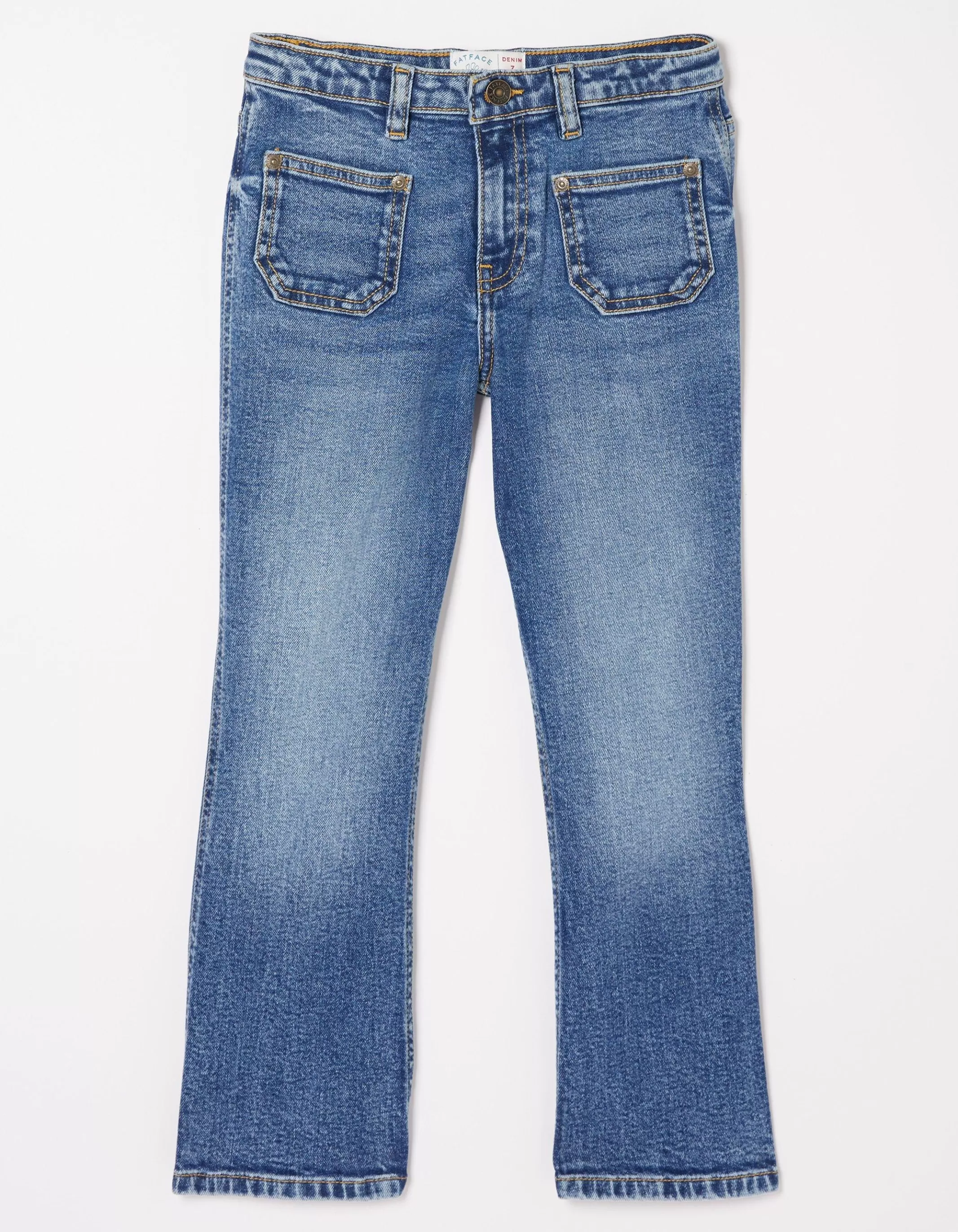 Online FatFace Flared Denim Jeans Denim Blue