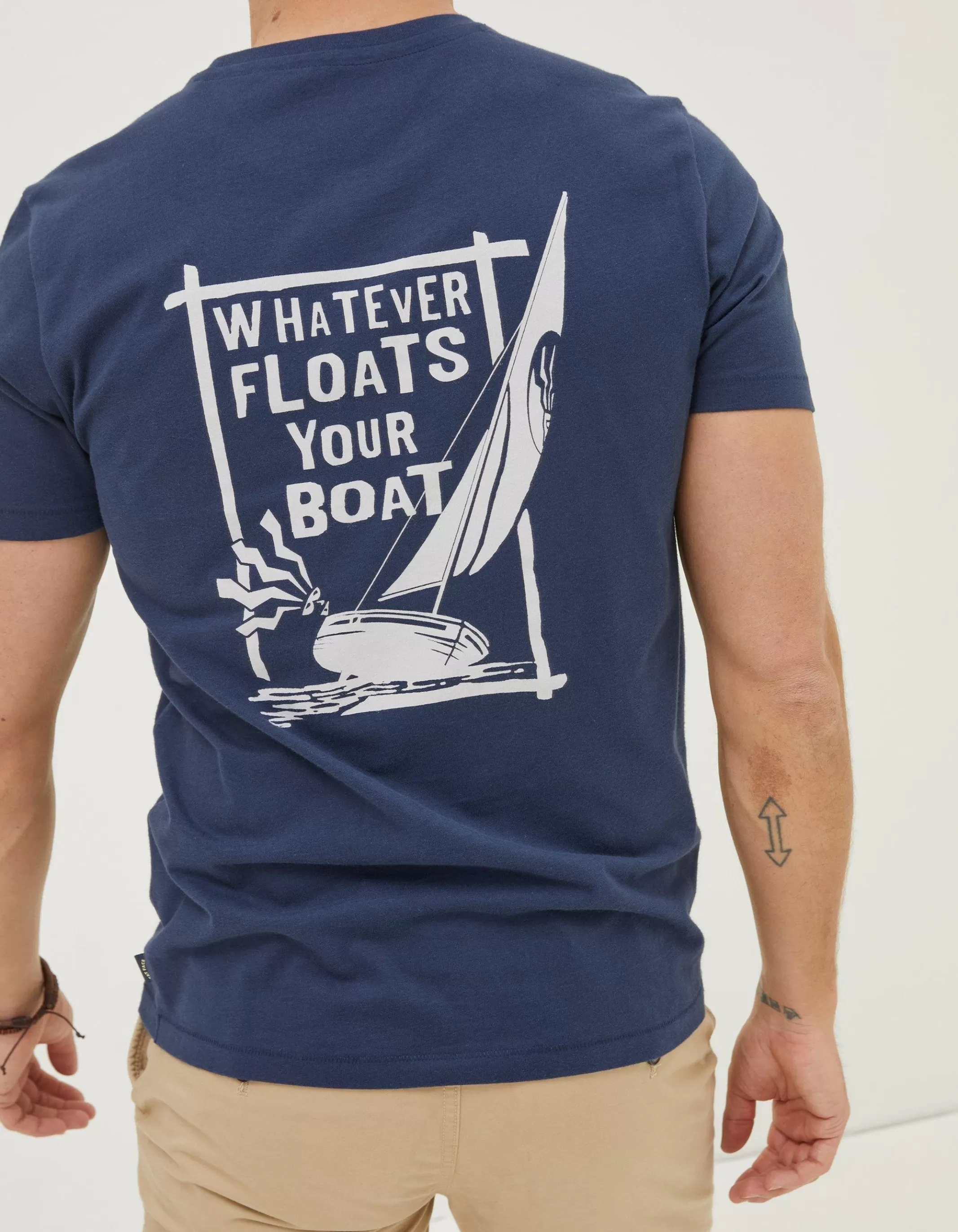 Fashion FatFace Float Your Boat T-Shirt Navy
