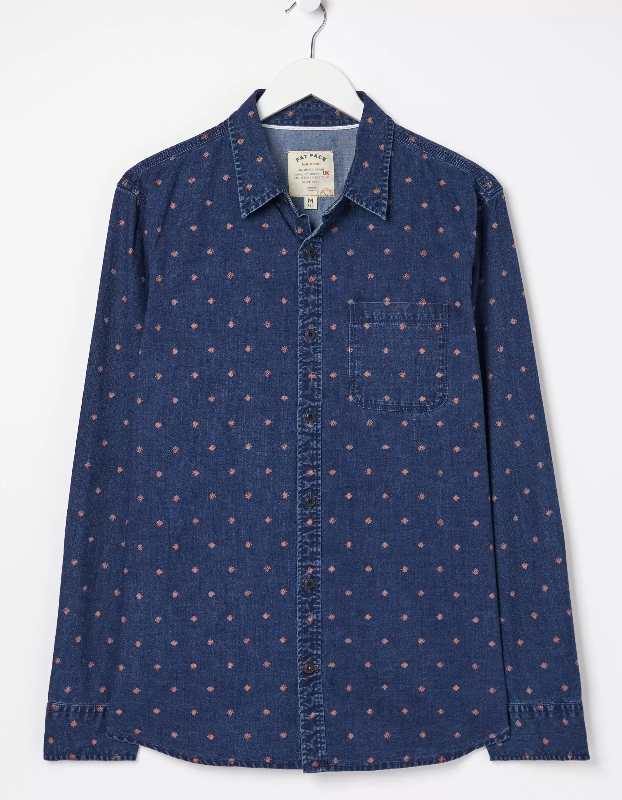 Fashion FatFace Flower Geo Print Shirt Navy