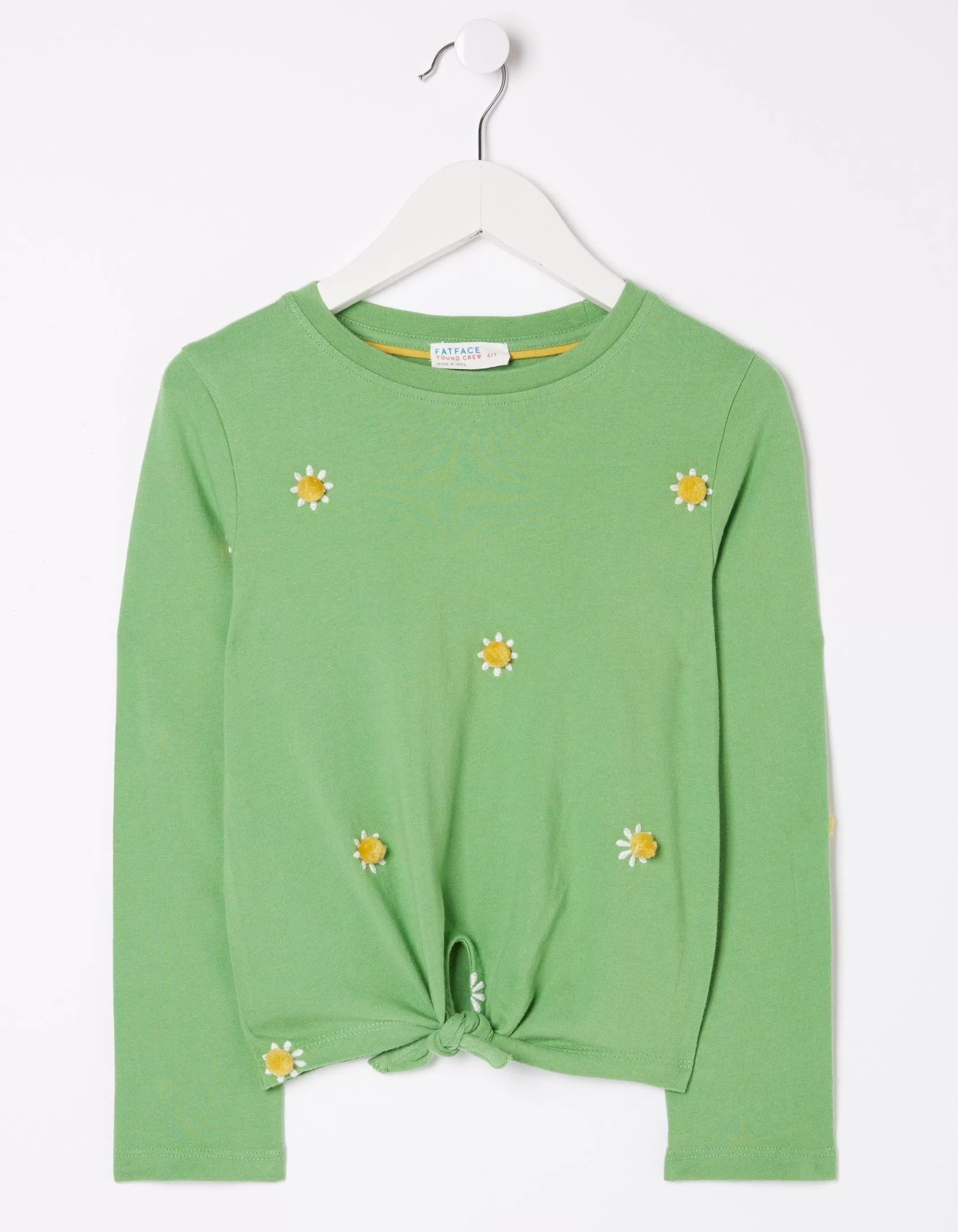 Hot FatFace Flower Knot T-Shirt Green