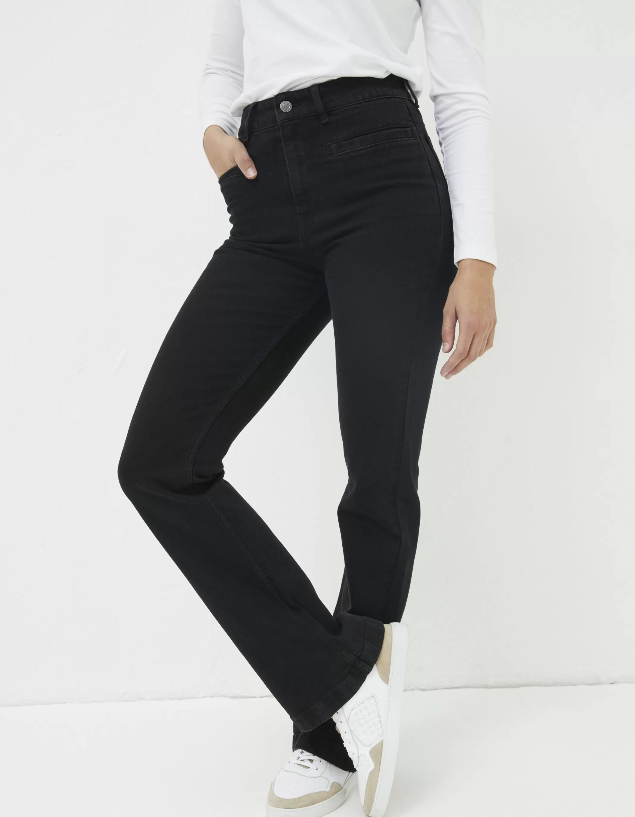 Cheap FatFace Fly Flare Jeans Black