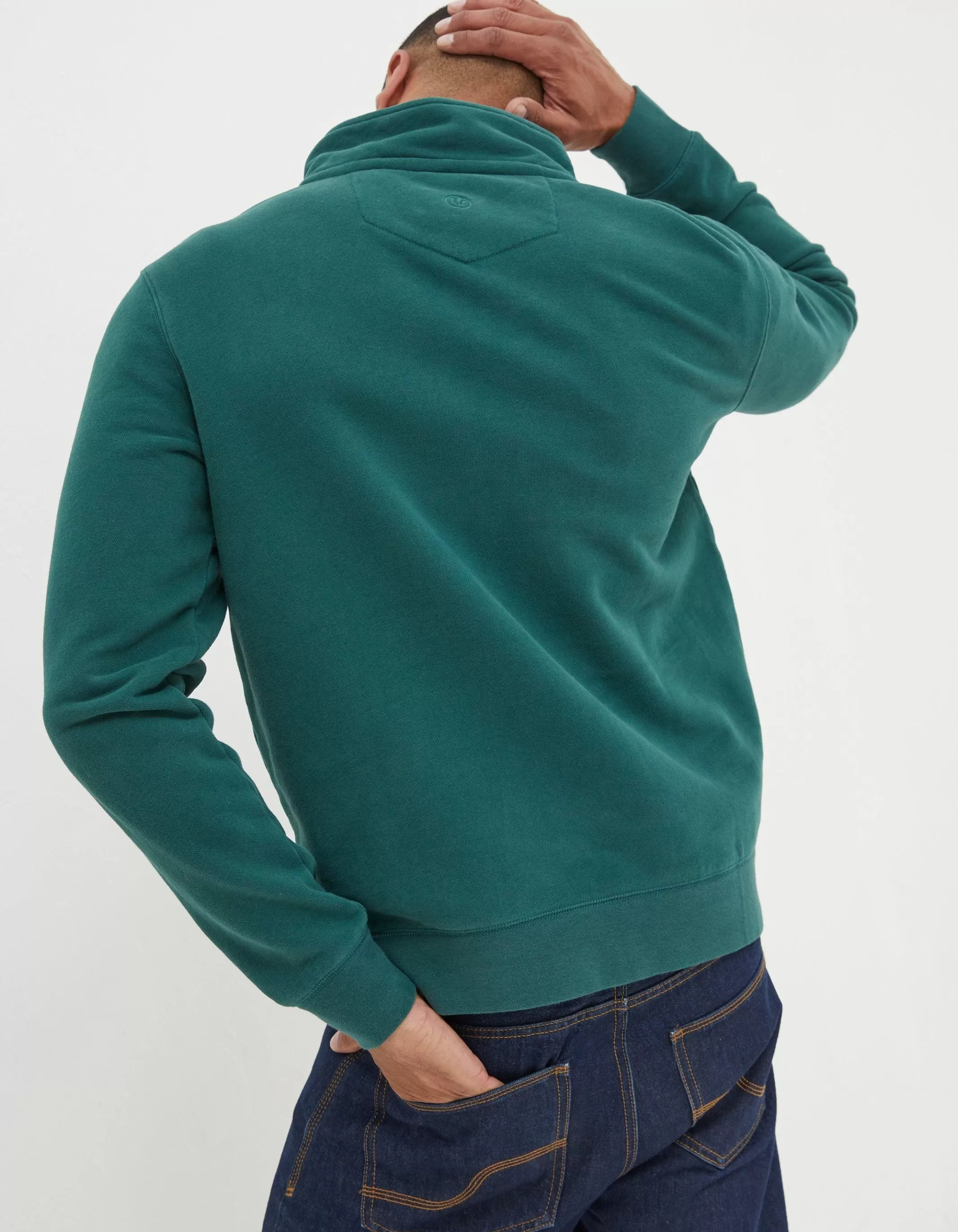 Flash Sale FatFace Fowey Half Neck Sweatshirt Jade Green