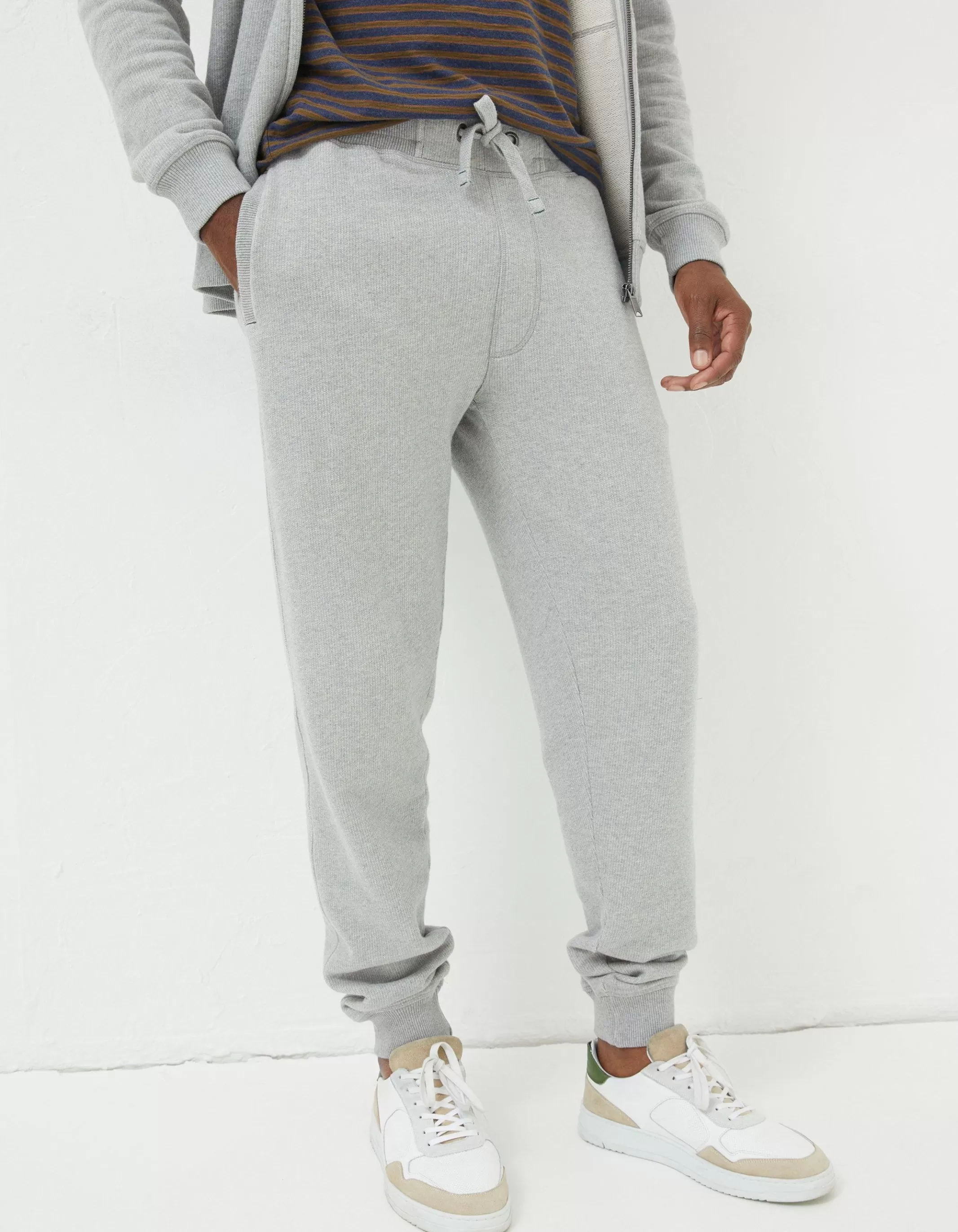 Cheap FatFace Frome Textured Jogger Grey Marl