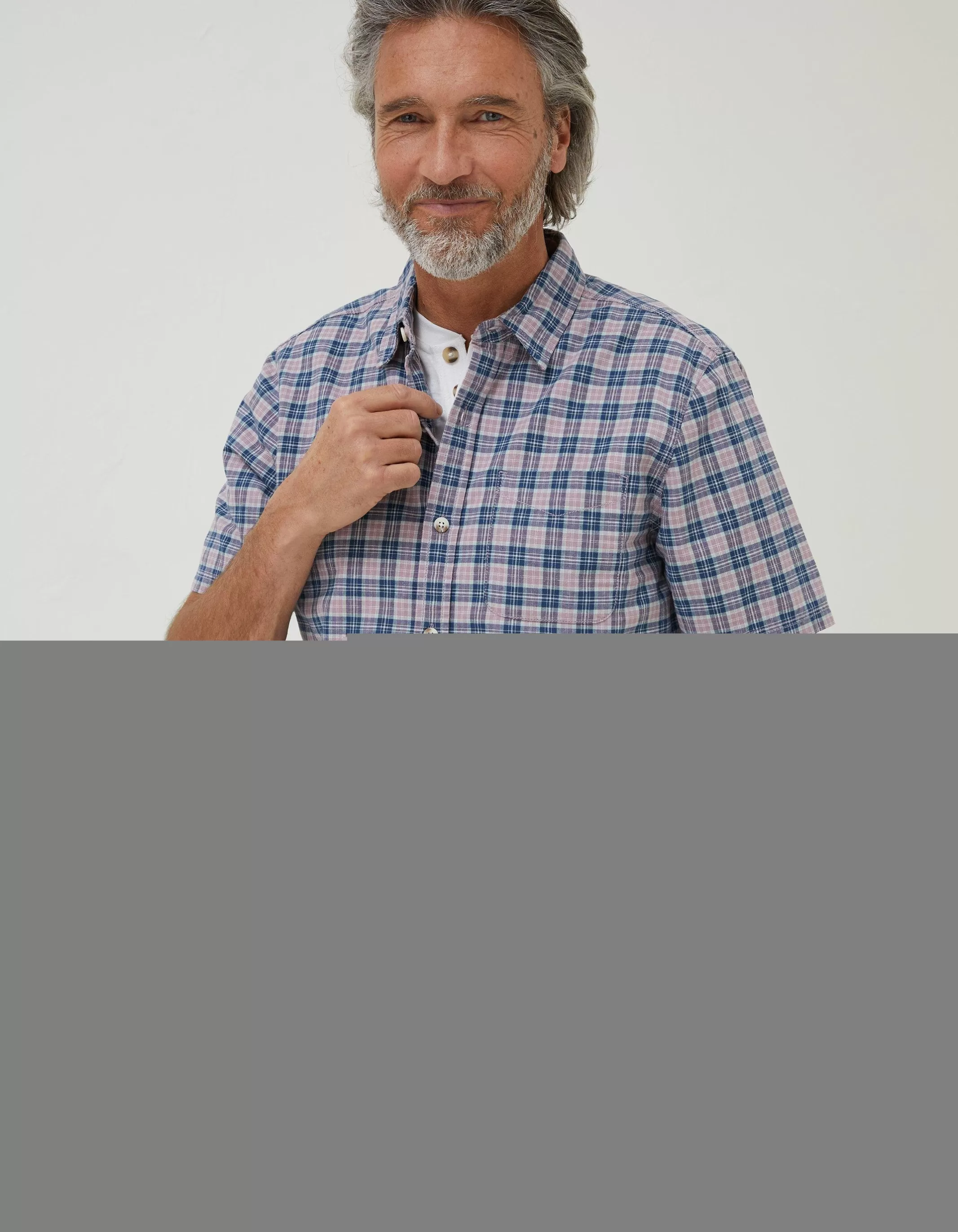 Clearance FatFace Galston Check Shirt Lilac