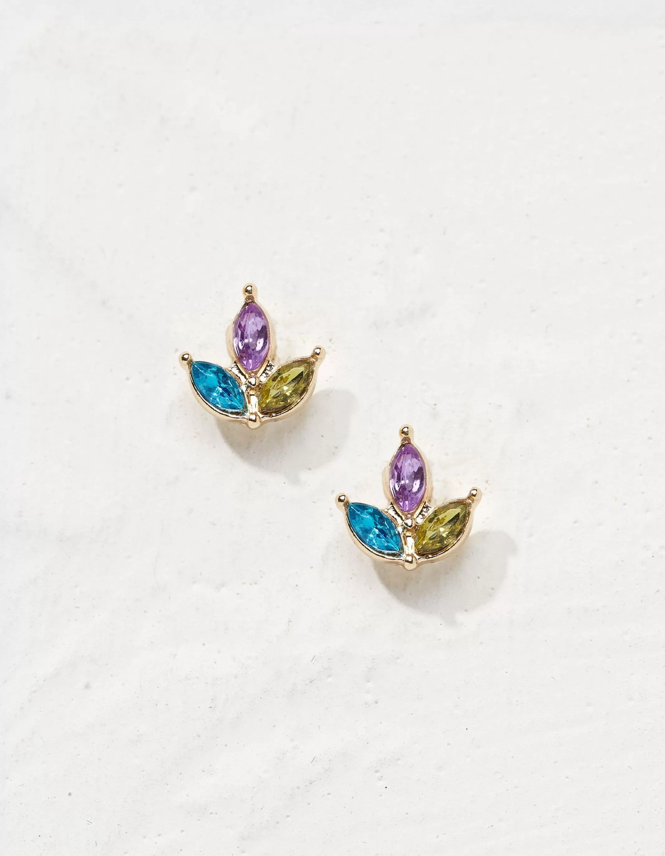 Shop FatFace Gem Leaf Studs Multi