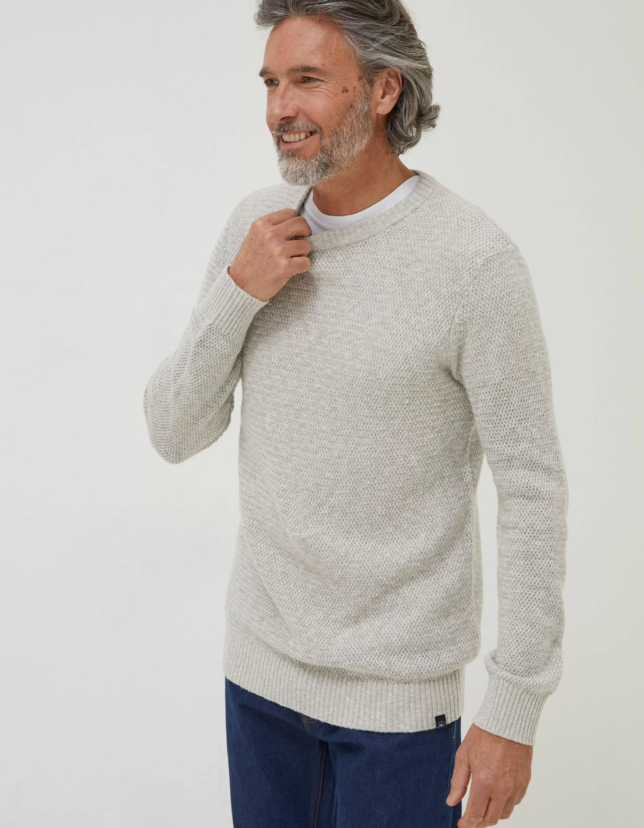 Shop FatFace Hadleigh Jumper Oatmeal