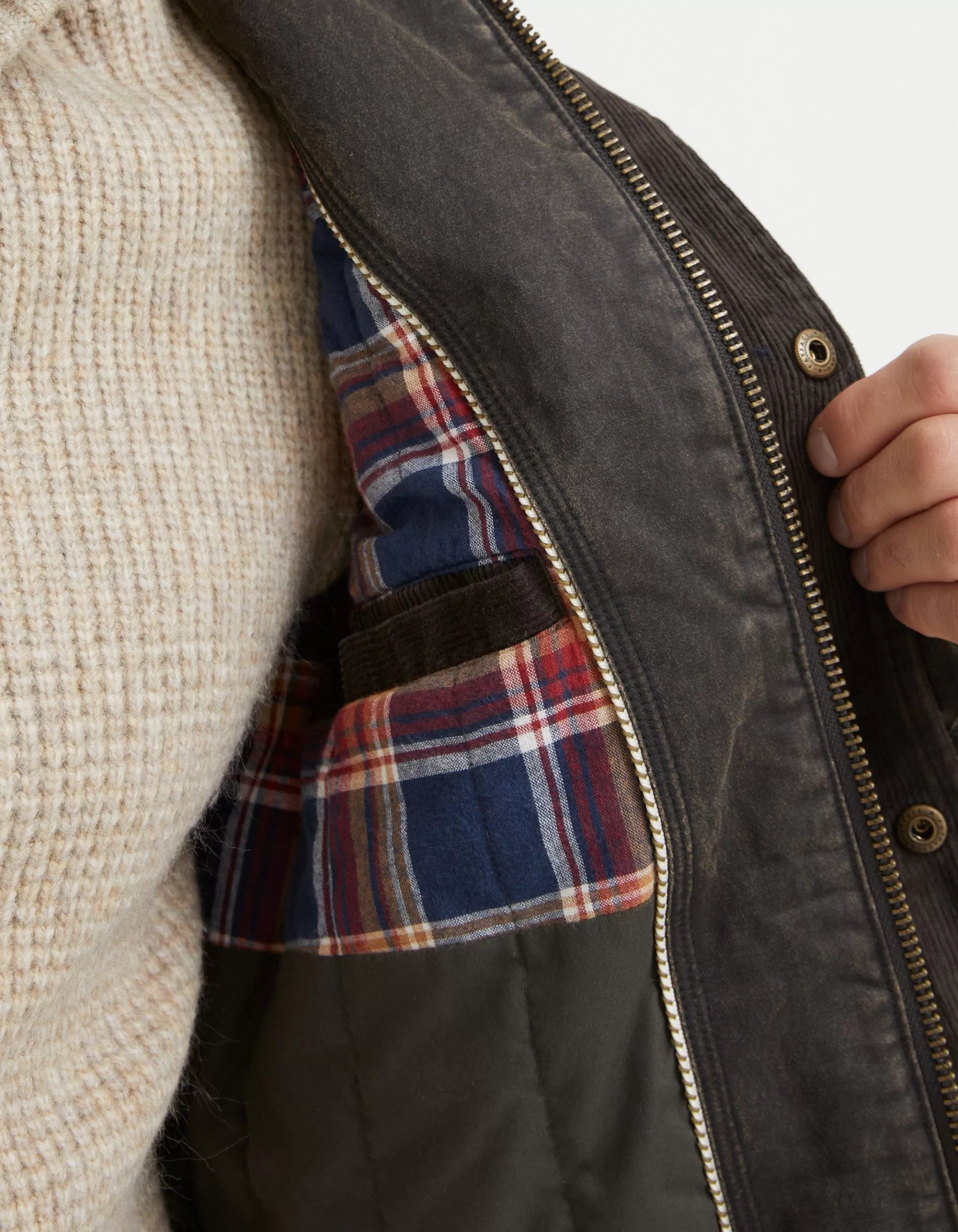 Outlet FatFace Hadley Hooded Jacket Brown