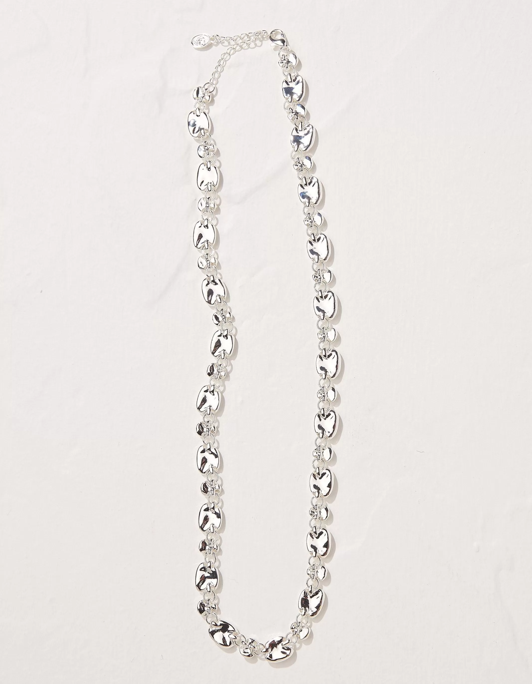 Discount FatFace Hammered Disc Necklace Silver