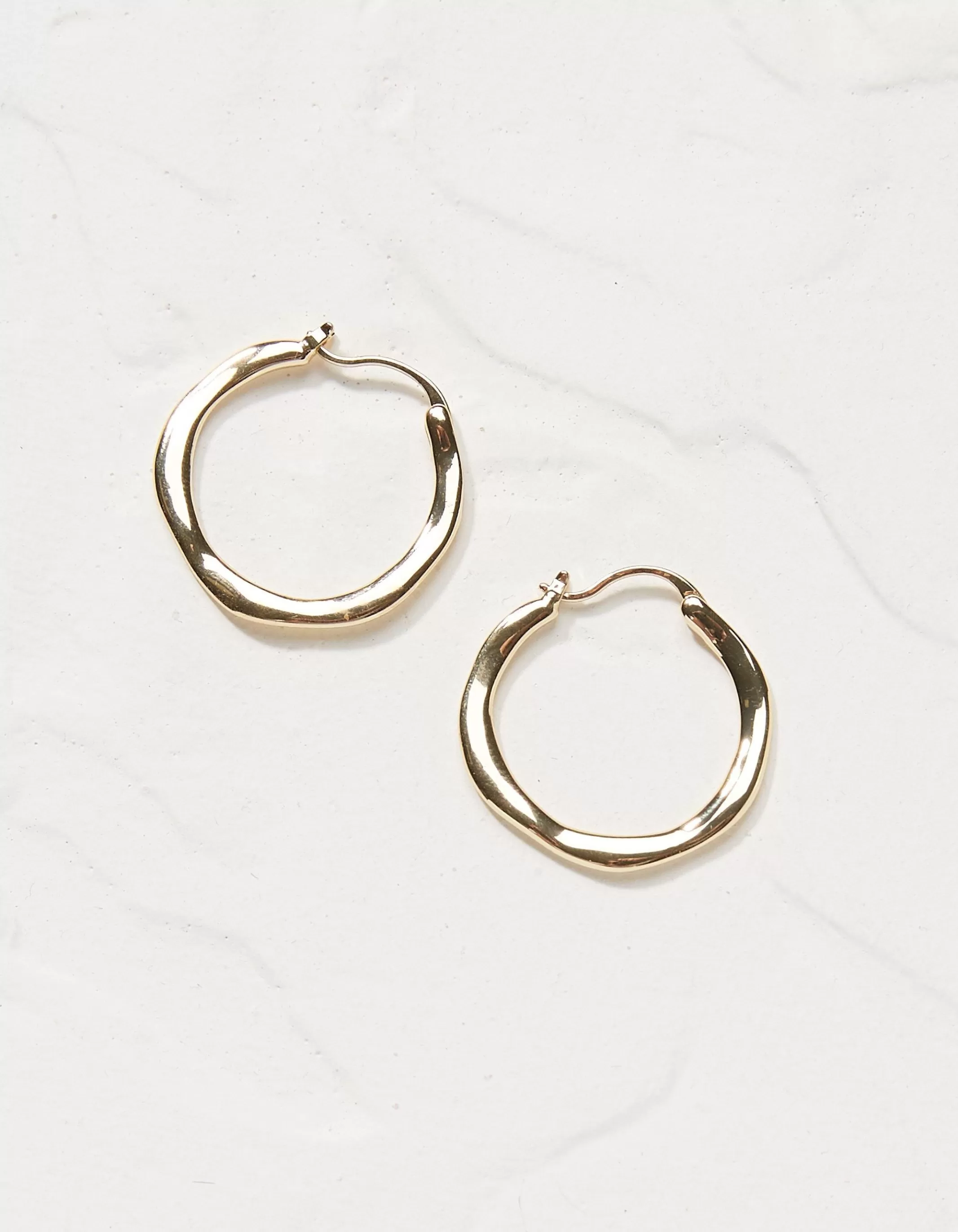 Best Sale FatFace Hammered Hoops Gold