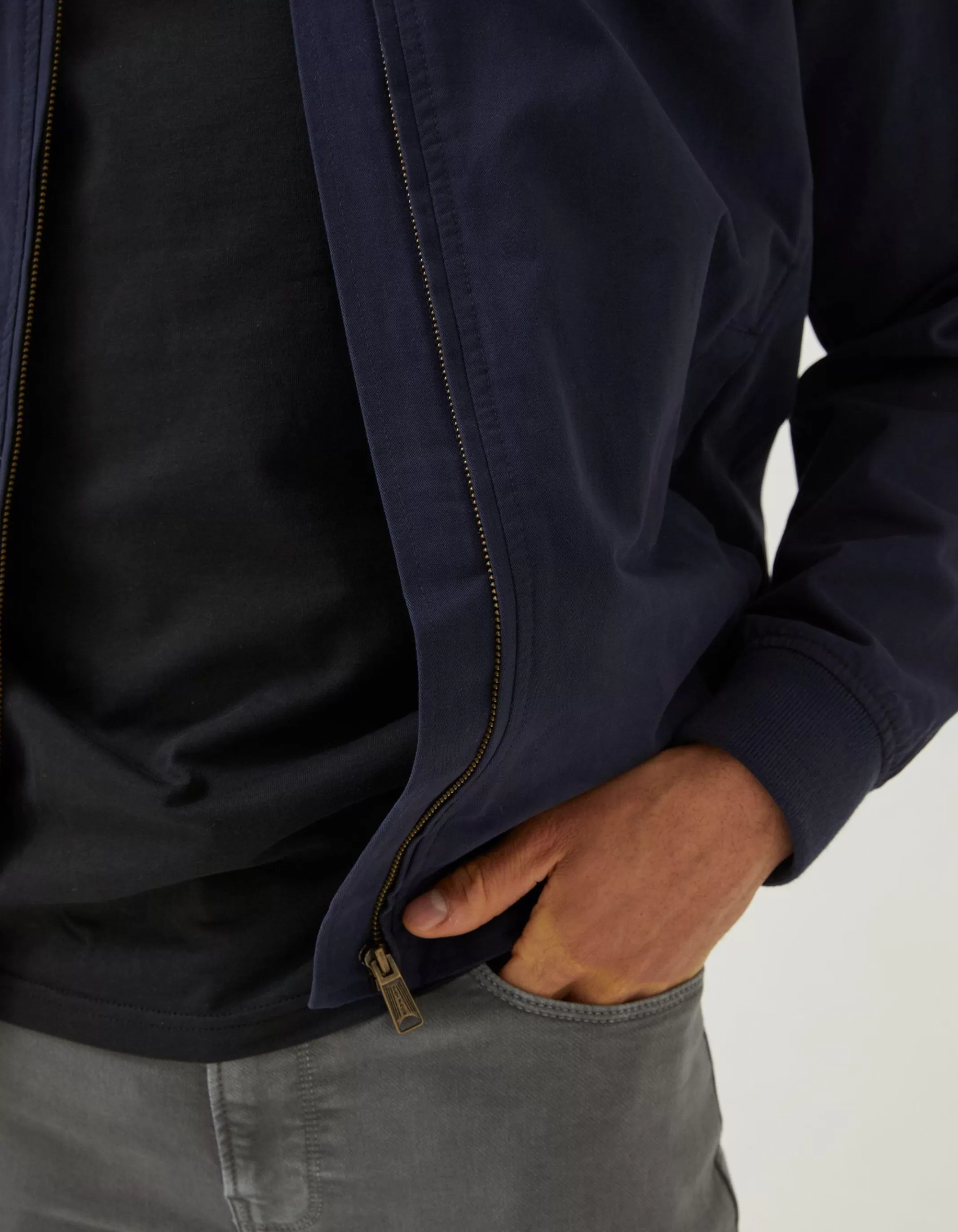 Hot FatFace Harrington Bomber Jacket Navy