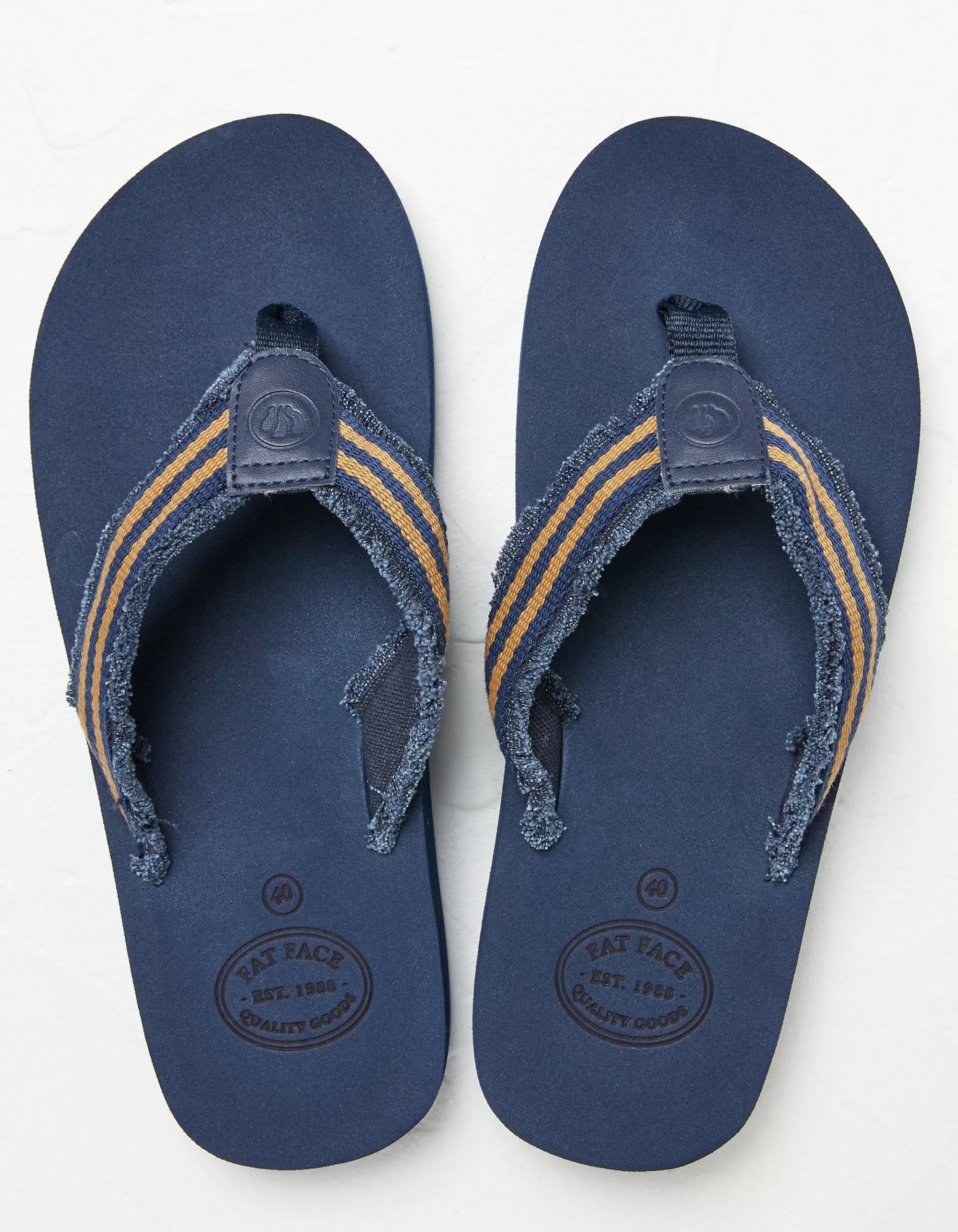 Shop FatFace Harris Flip Flop Navy
