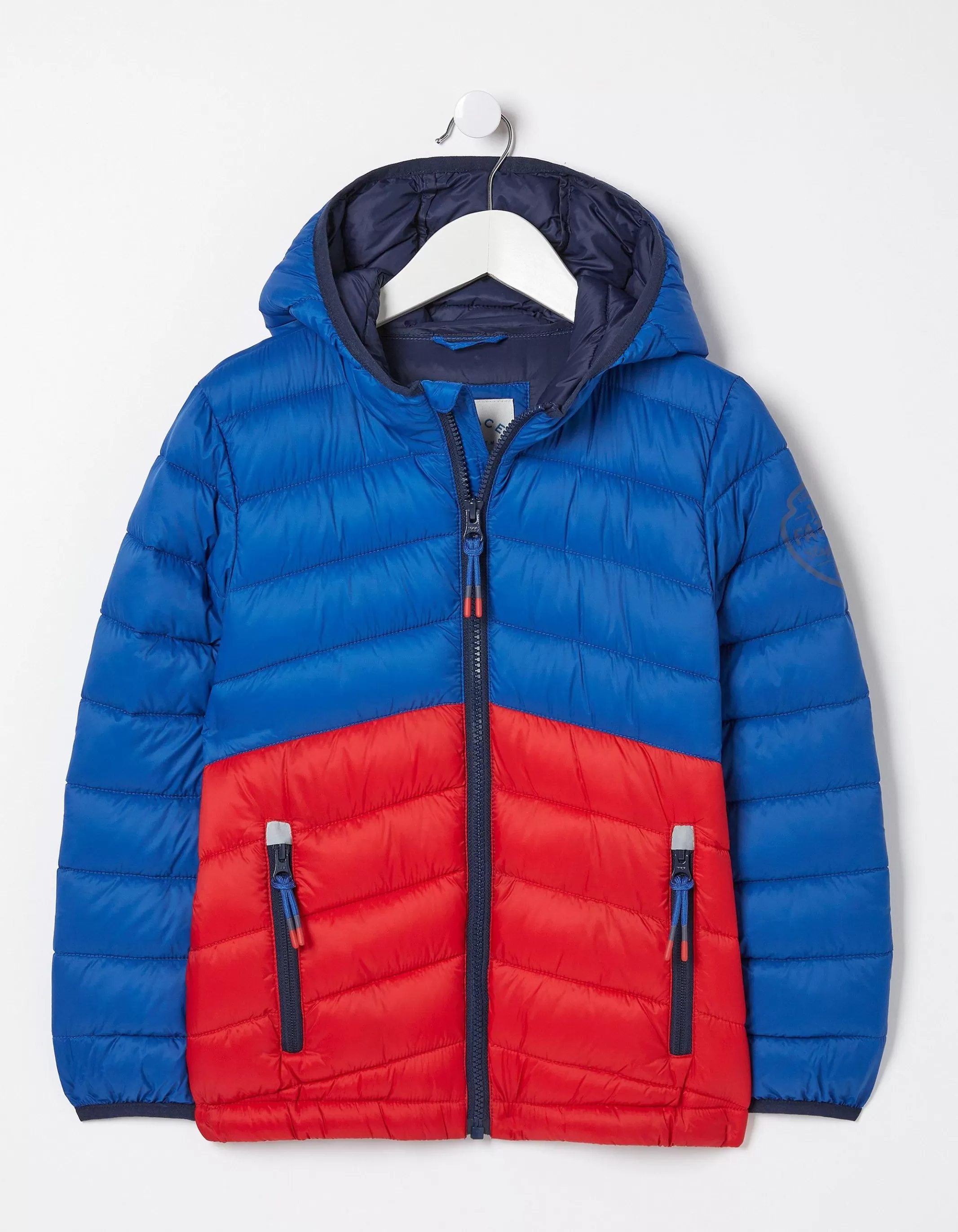 Flash Sale FatFace Harry Colour Block Padded Jacket Cobalt Blue