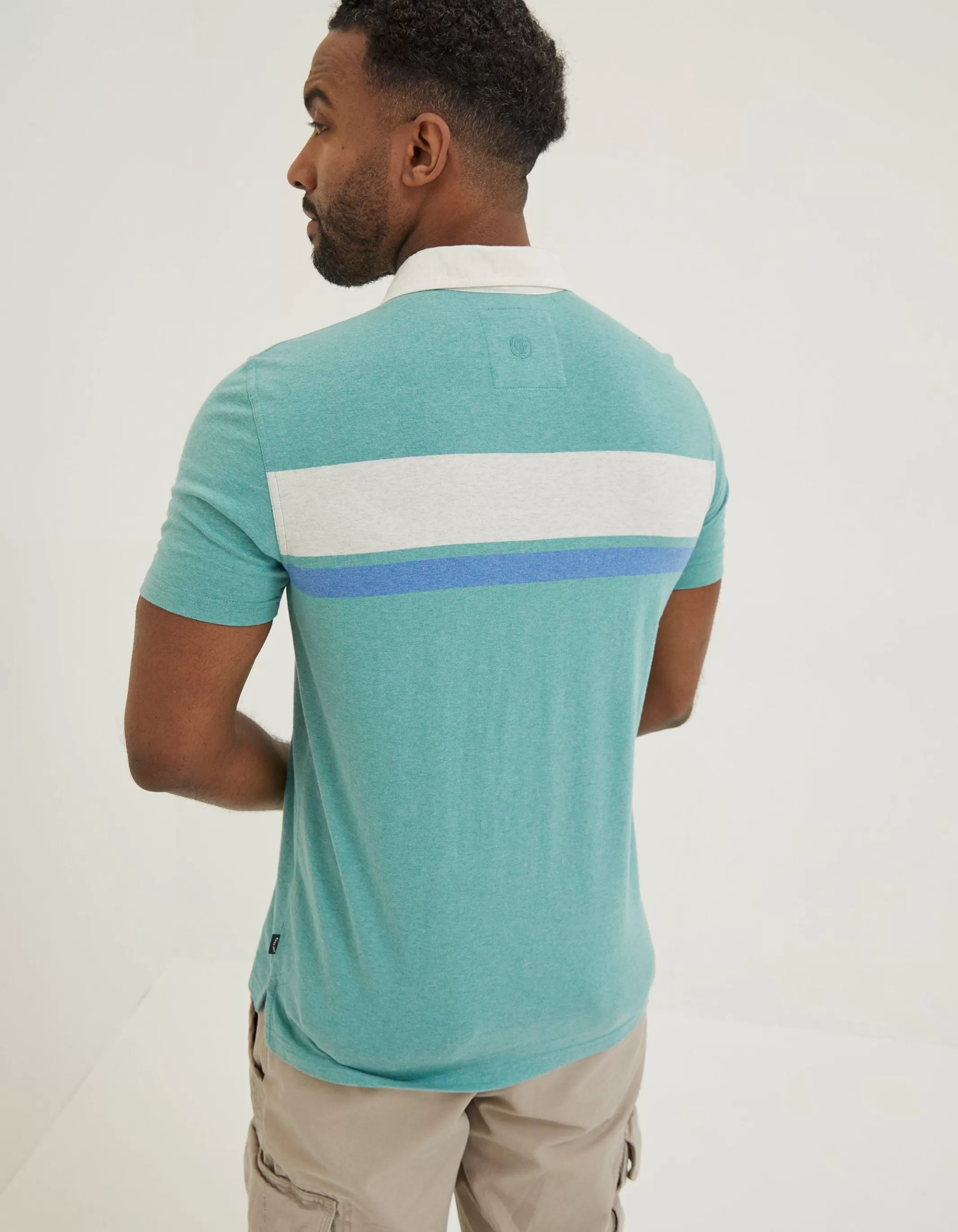 Outlet FatFace Hastings Chest Stripe Polo Light Teal