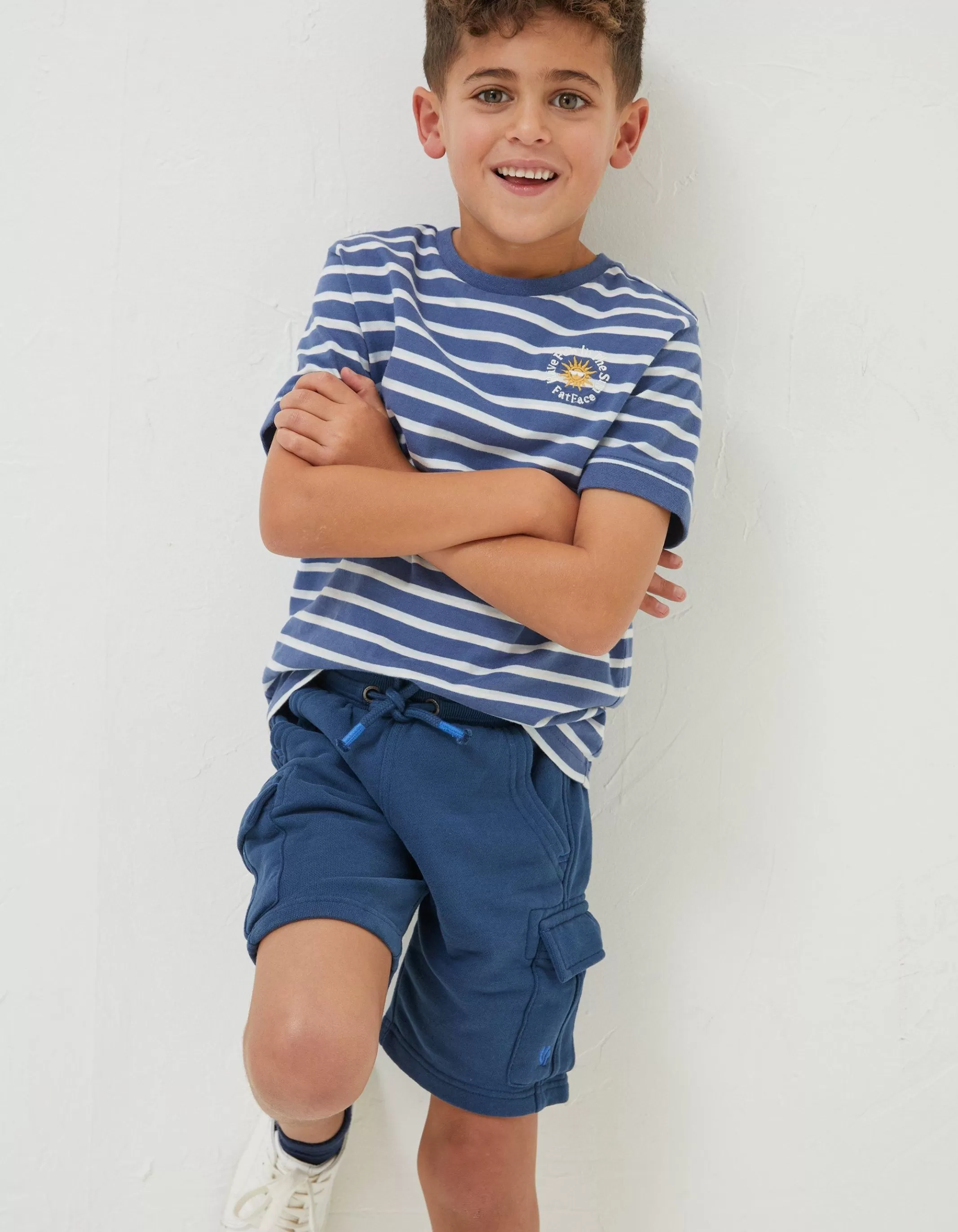 Outlet FatFace Hatfield Cargo Sweat Shorts Navy
