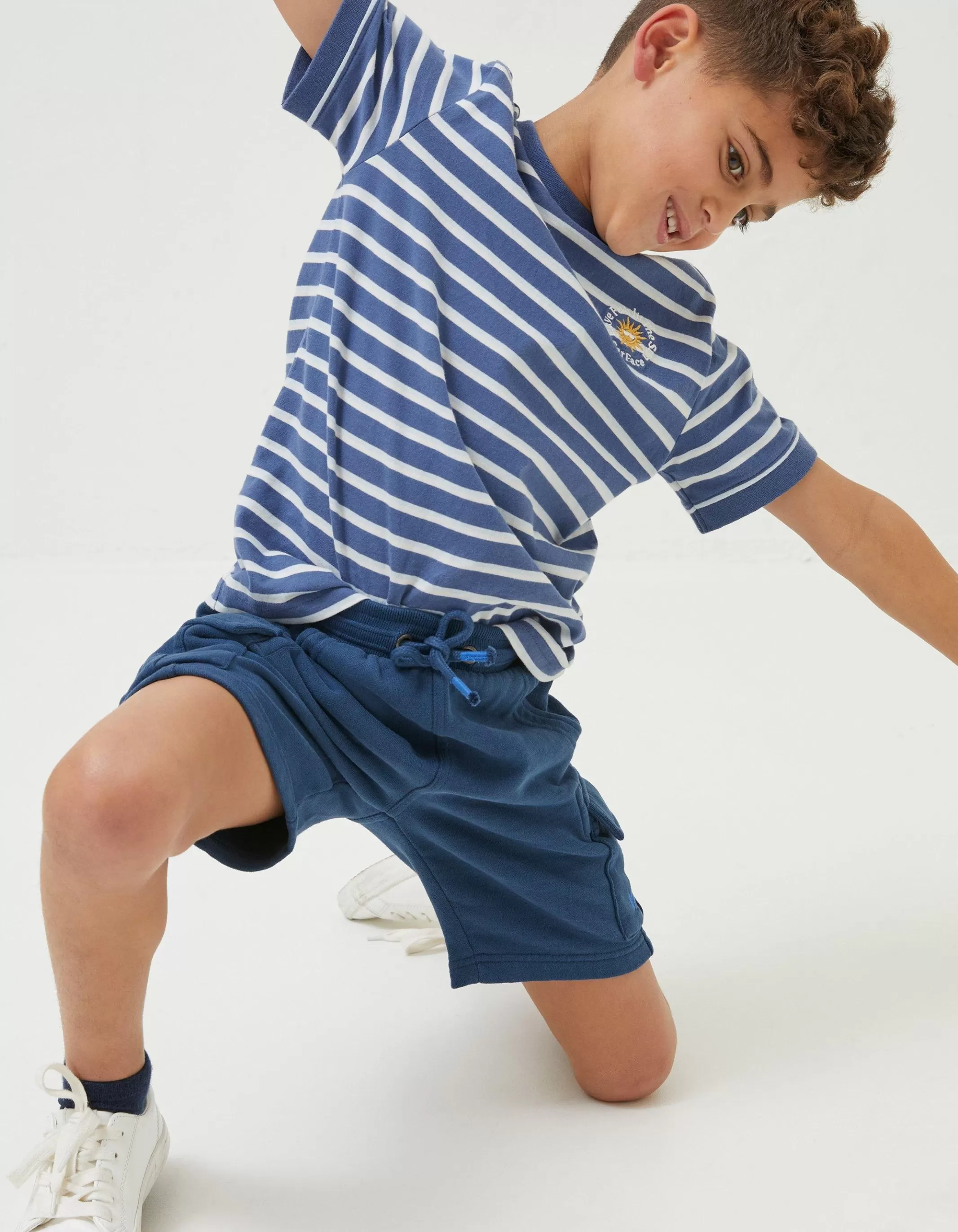 Outlet FatFace Hatfield Cargo Sweat Shorts Navy