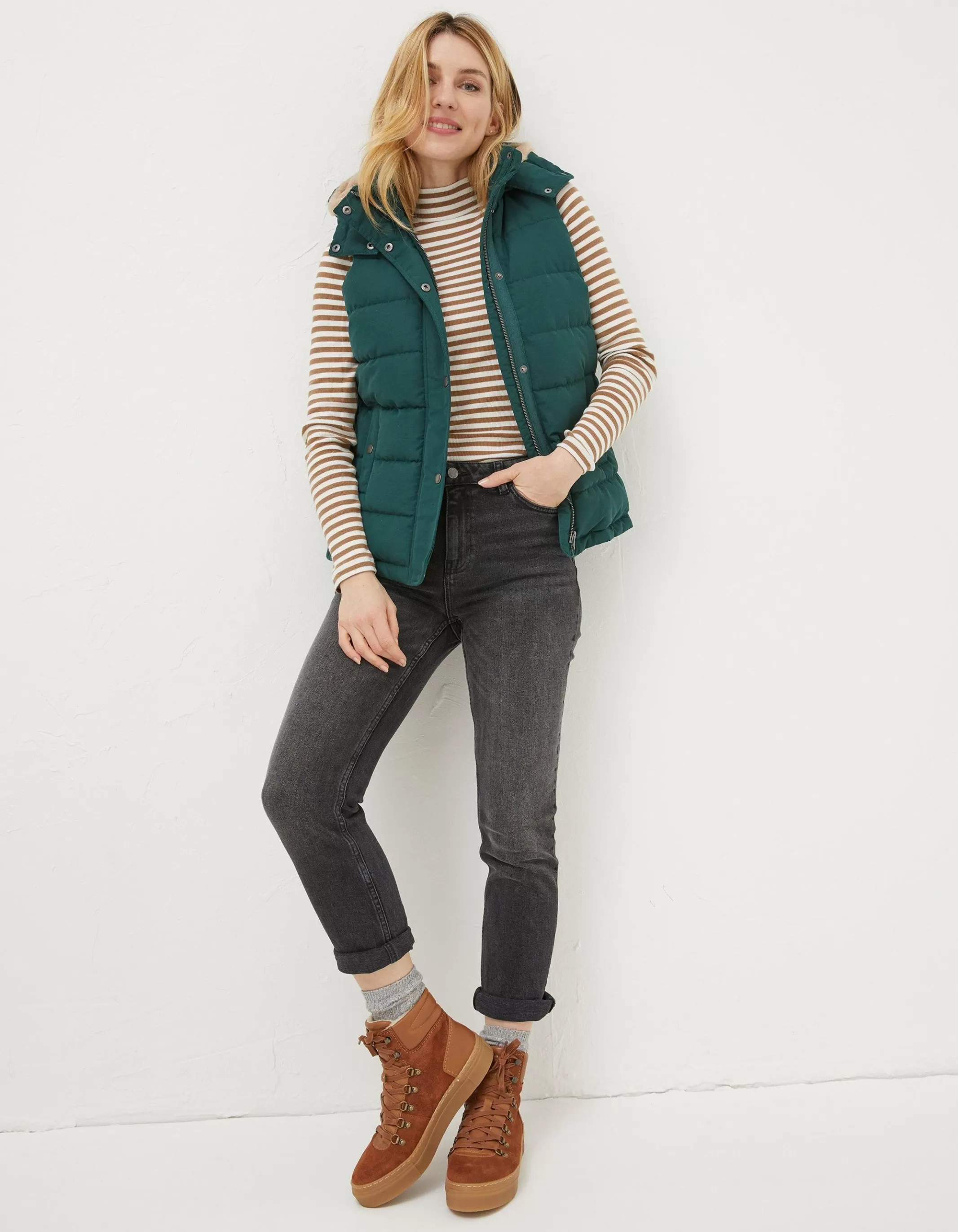 Flash Sale FatFace Hayley Gilet Dark Teal