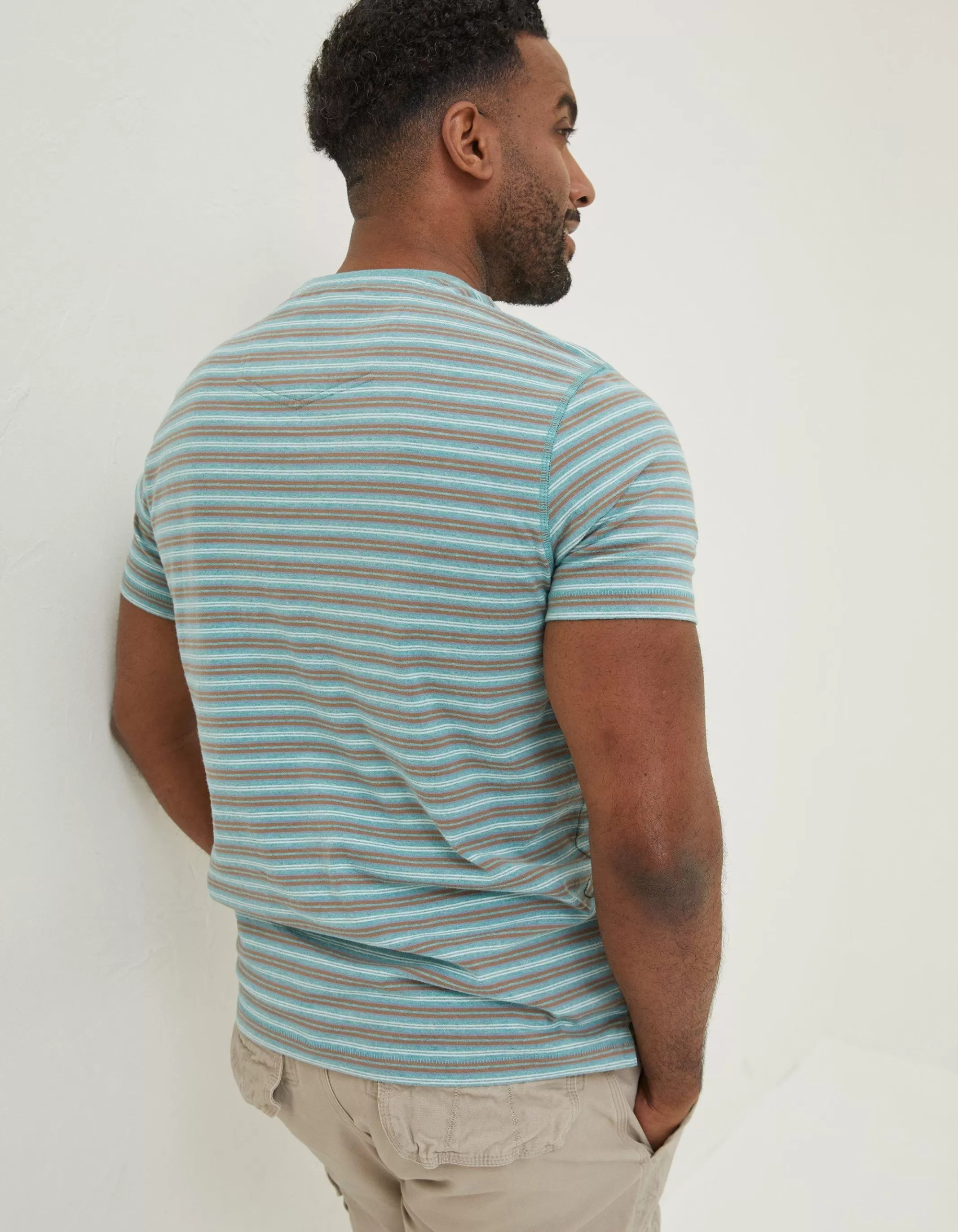 Best FatFace Haywood Stripe T-Shirt Light Green