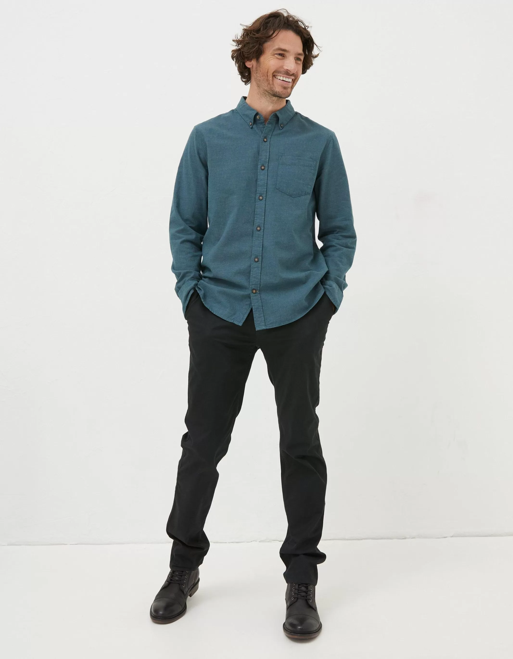 Shop FatFace Heyshott Slim Chinos Black