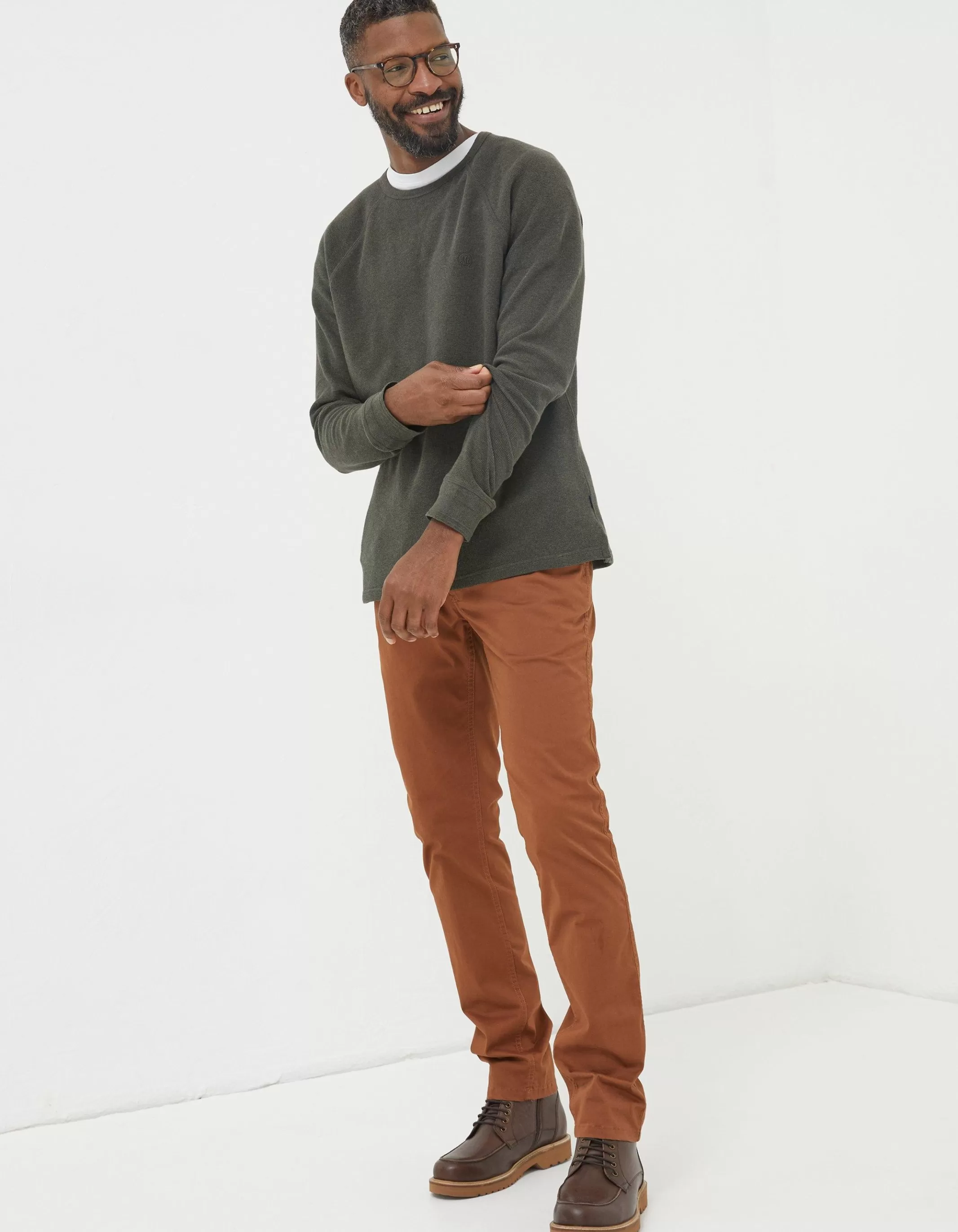 Flash Sale FatFace Heyshott Slim Chinos Rust Brown