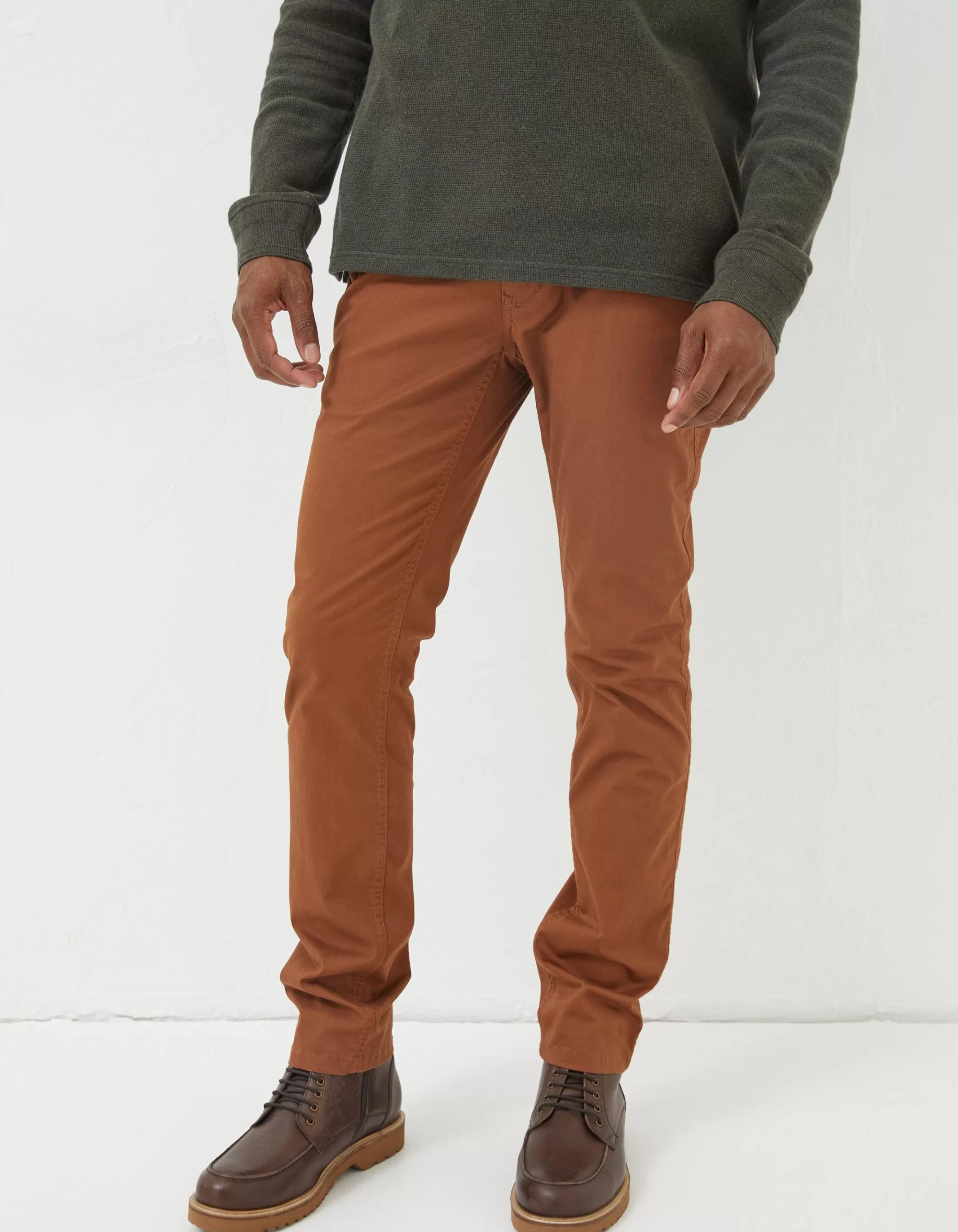 Flash Sale FatFace Heyshott Slim Chinos Rust Brown
