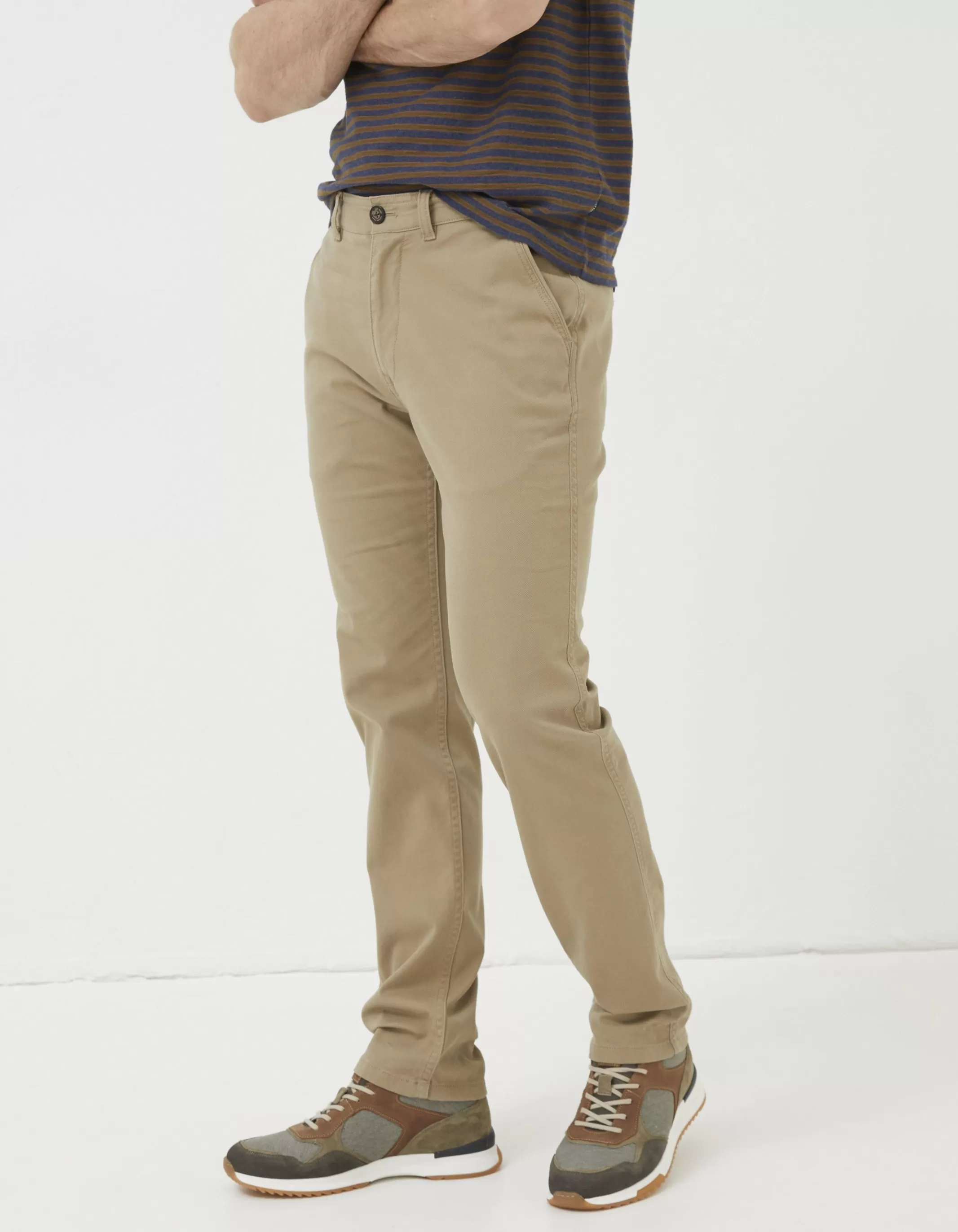 Sale FatFace Heyshott Slim Textured Chinos Dark Stone