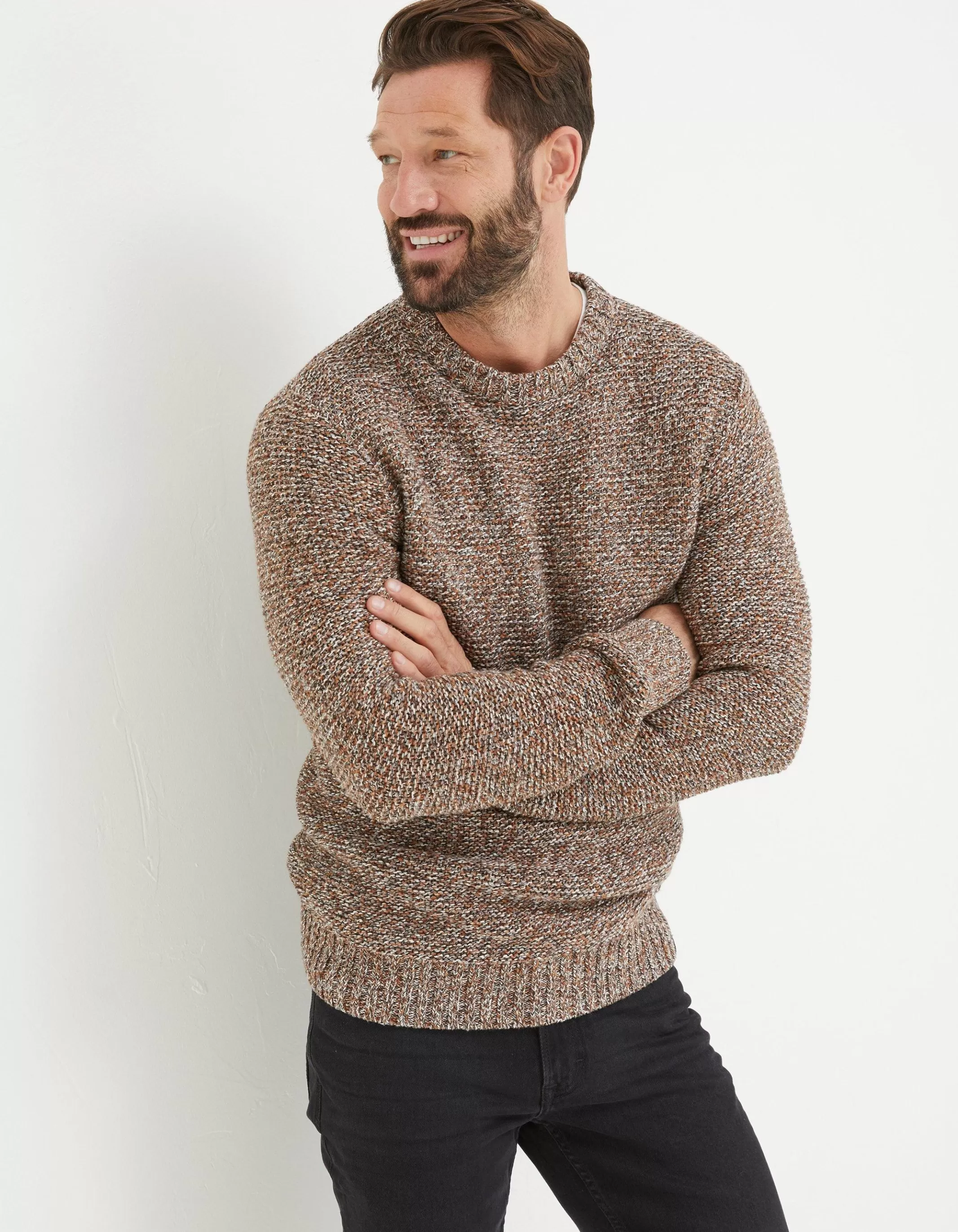 Best Sale FatFace Hove Crew Jumper Natural