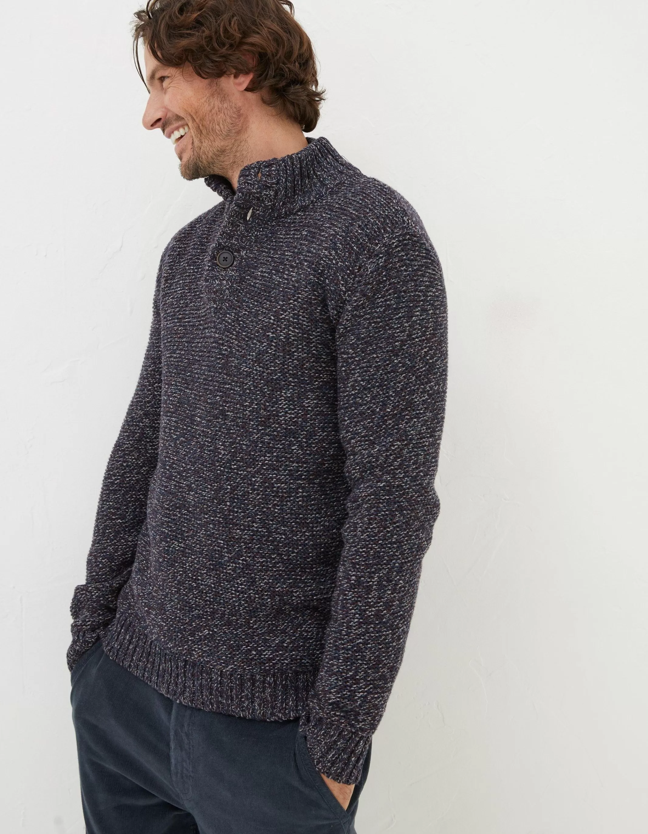 Outlet FatFace Hove Half Neck Jumper Plum
