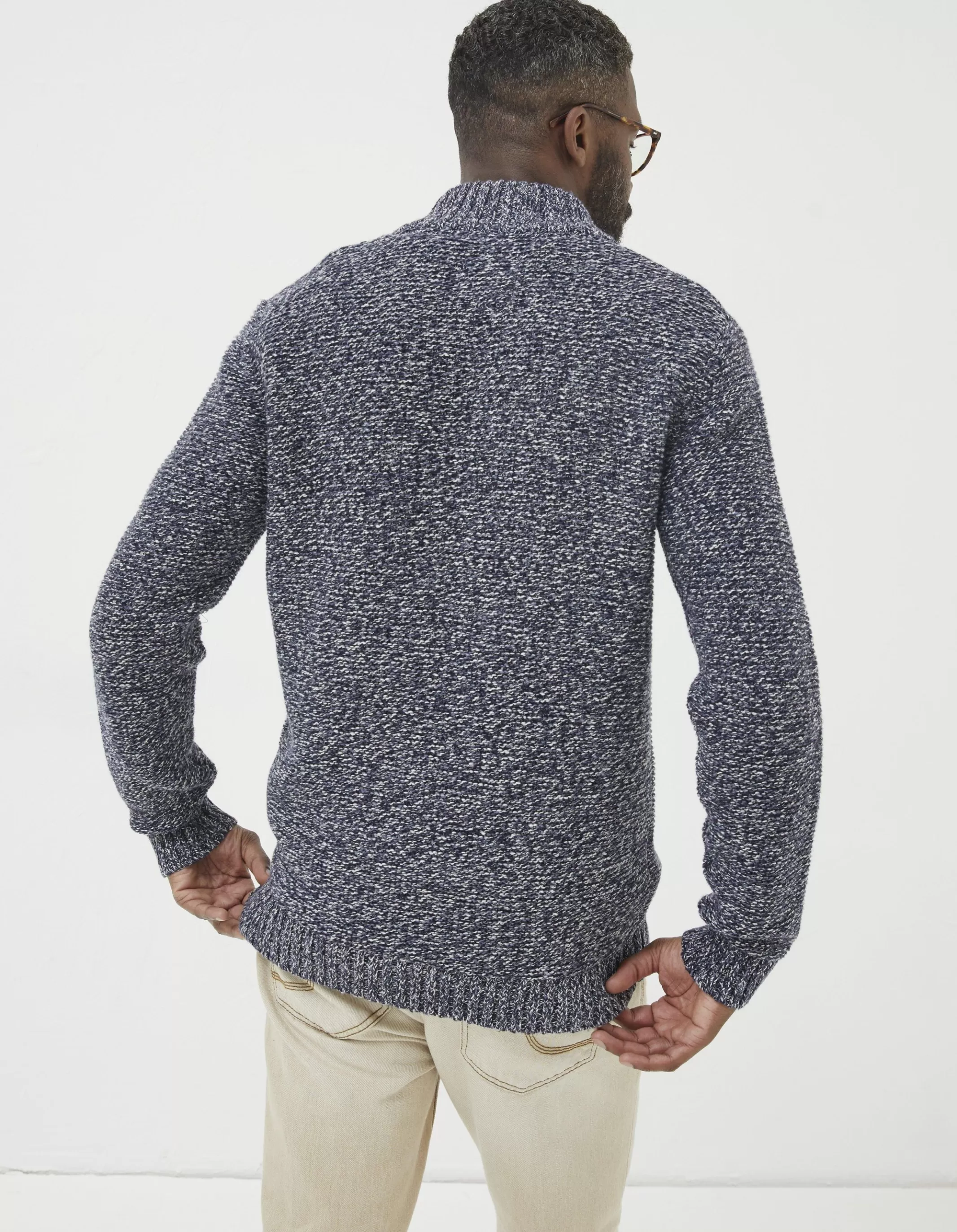 Best FatFace Hove Half Neck Jumper Blue