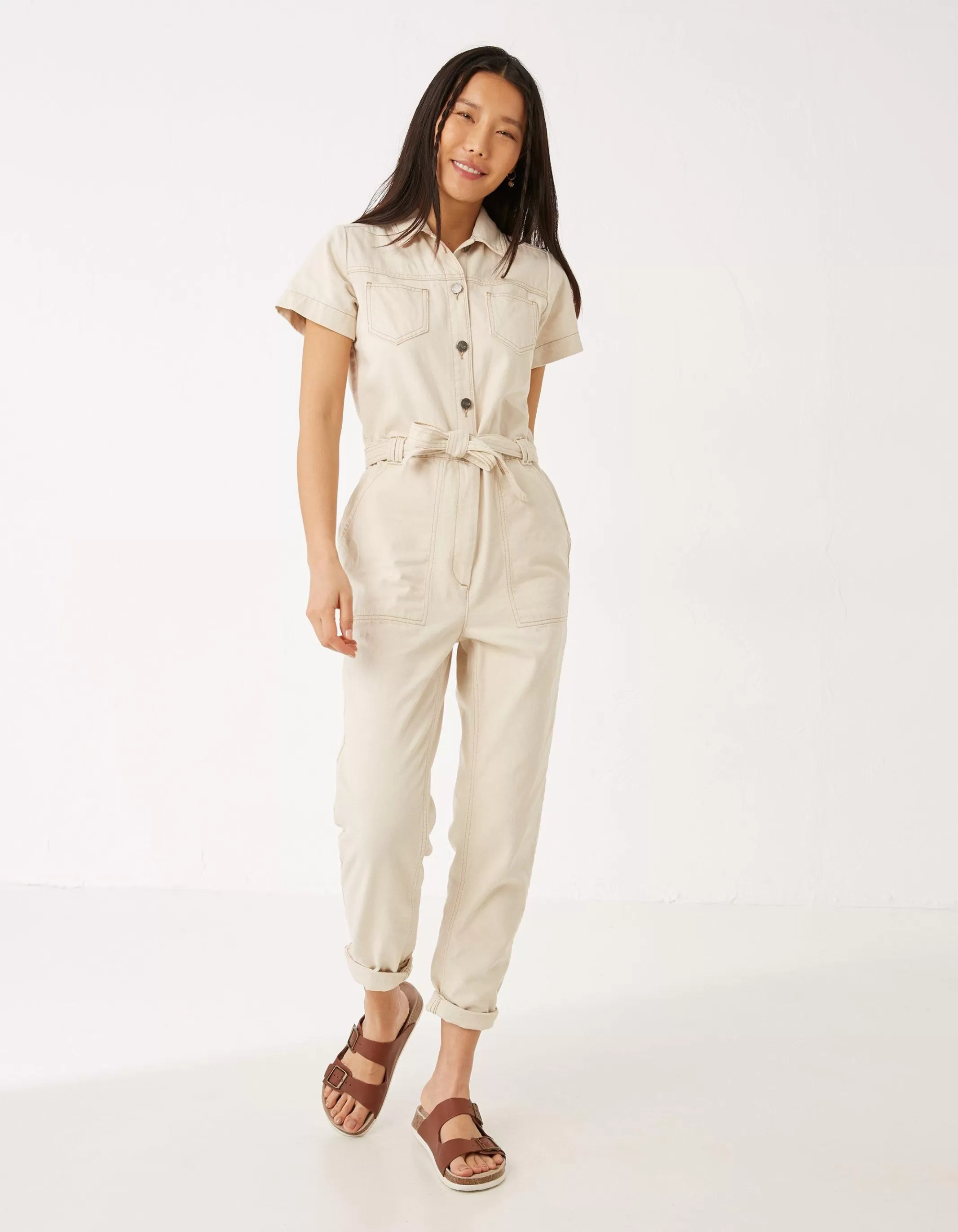 Outlet FatFace Imogen Boilersuit Ecru