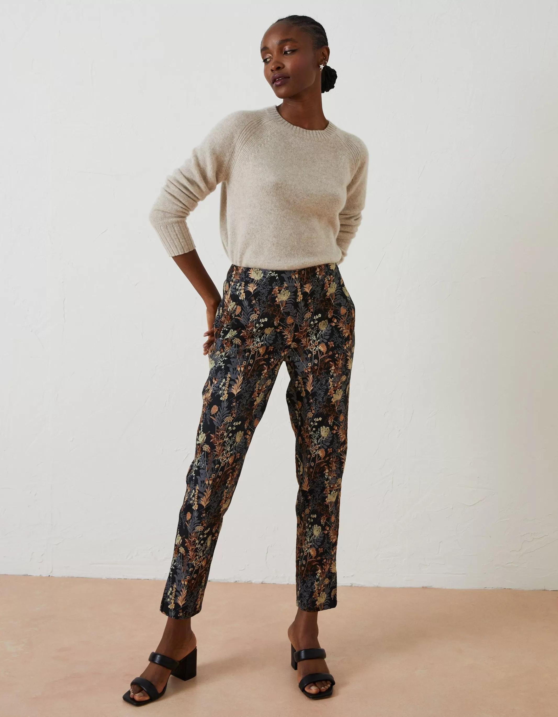 Hot FatFace Isobelle Jacquard Trousers Multi