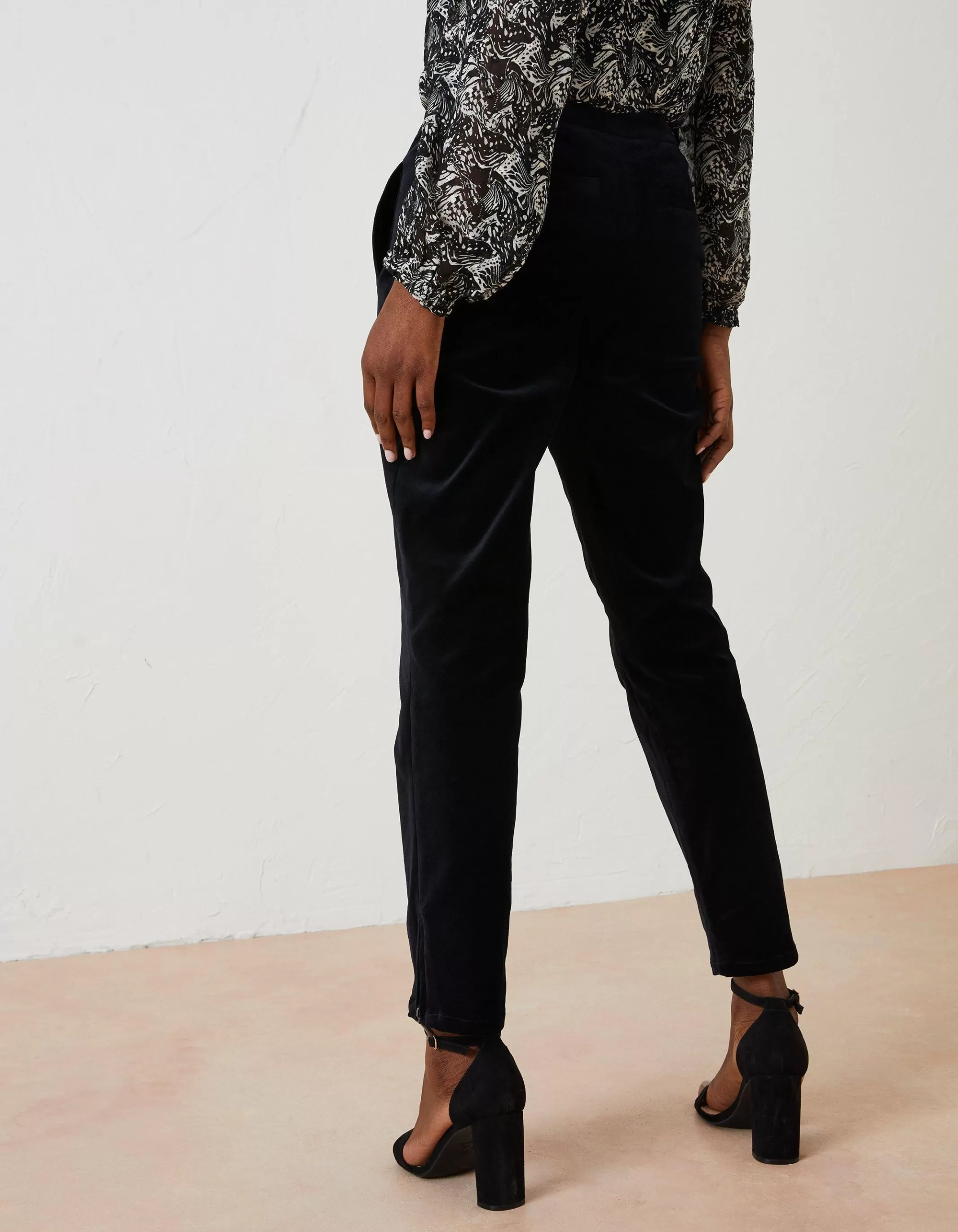 Best FatFace Isobelle Velvet Trousers Black