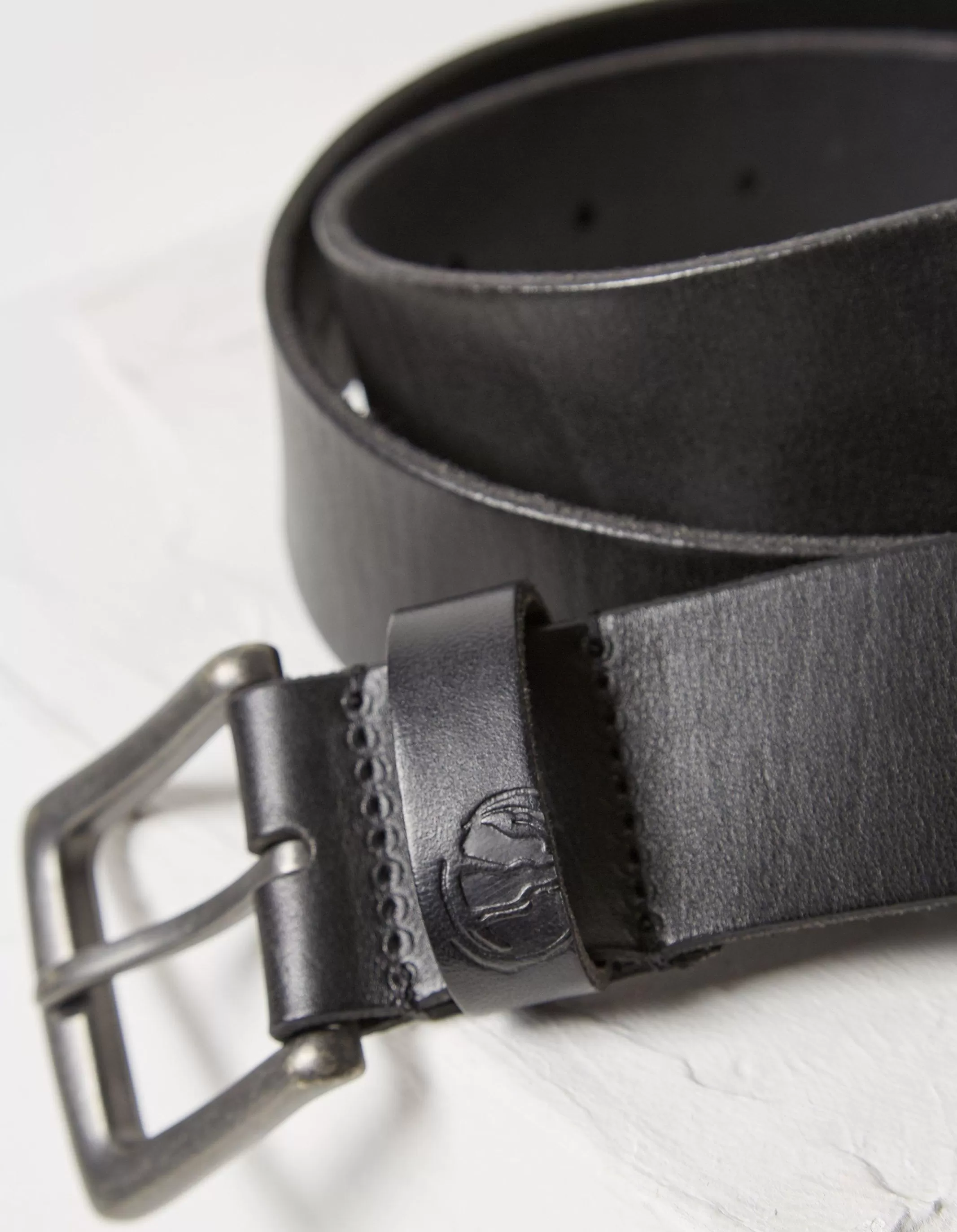 Outlet FatFace Italian Leather Belt Black