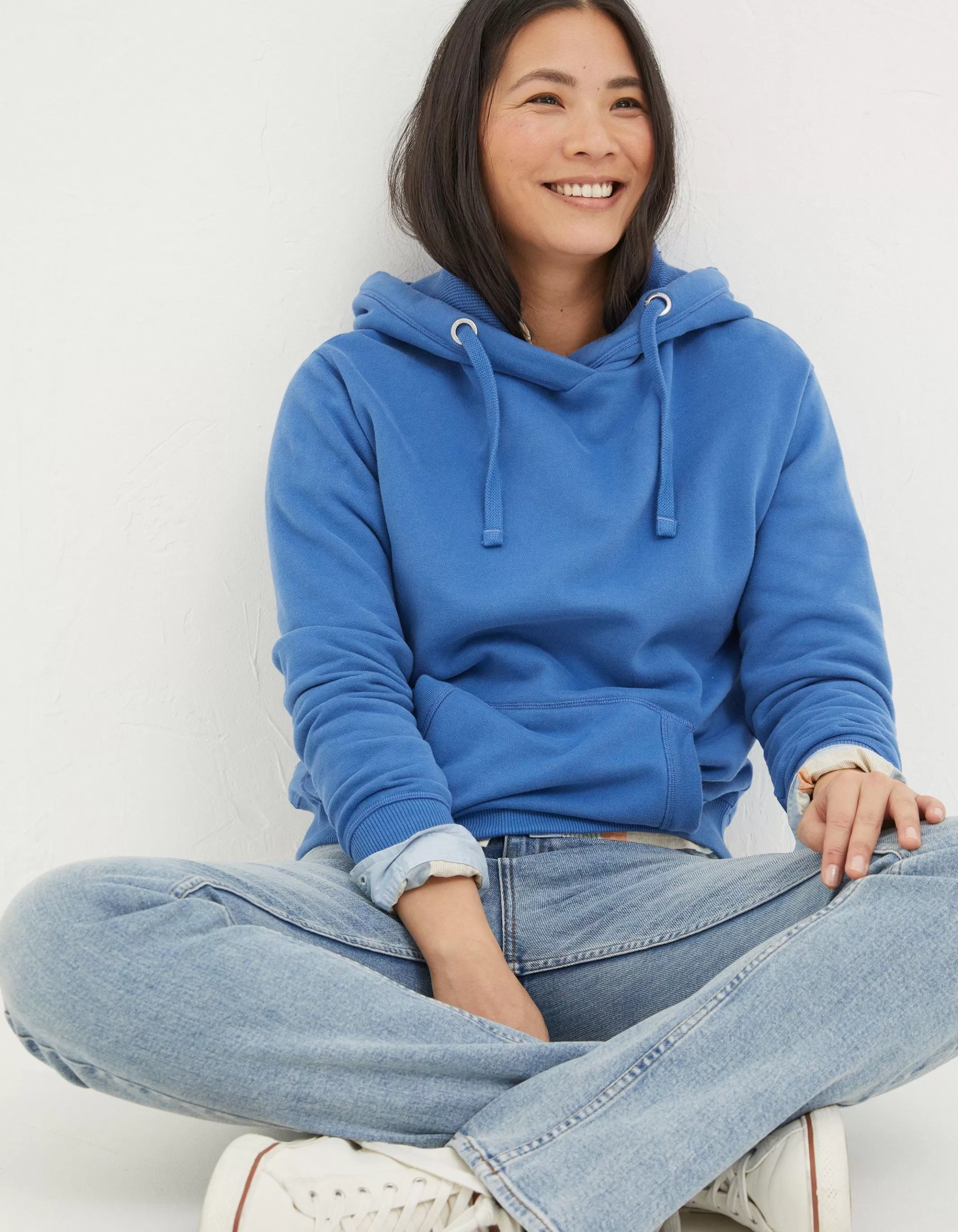 Flash Sale FatFace Izzy Overhead Hoodie Bright Blue
