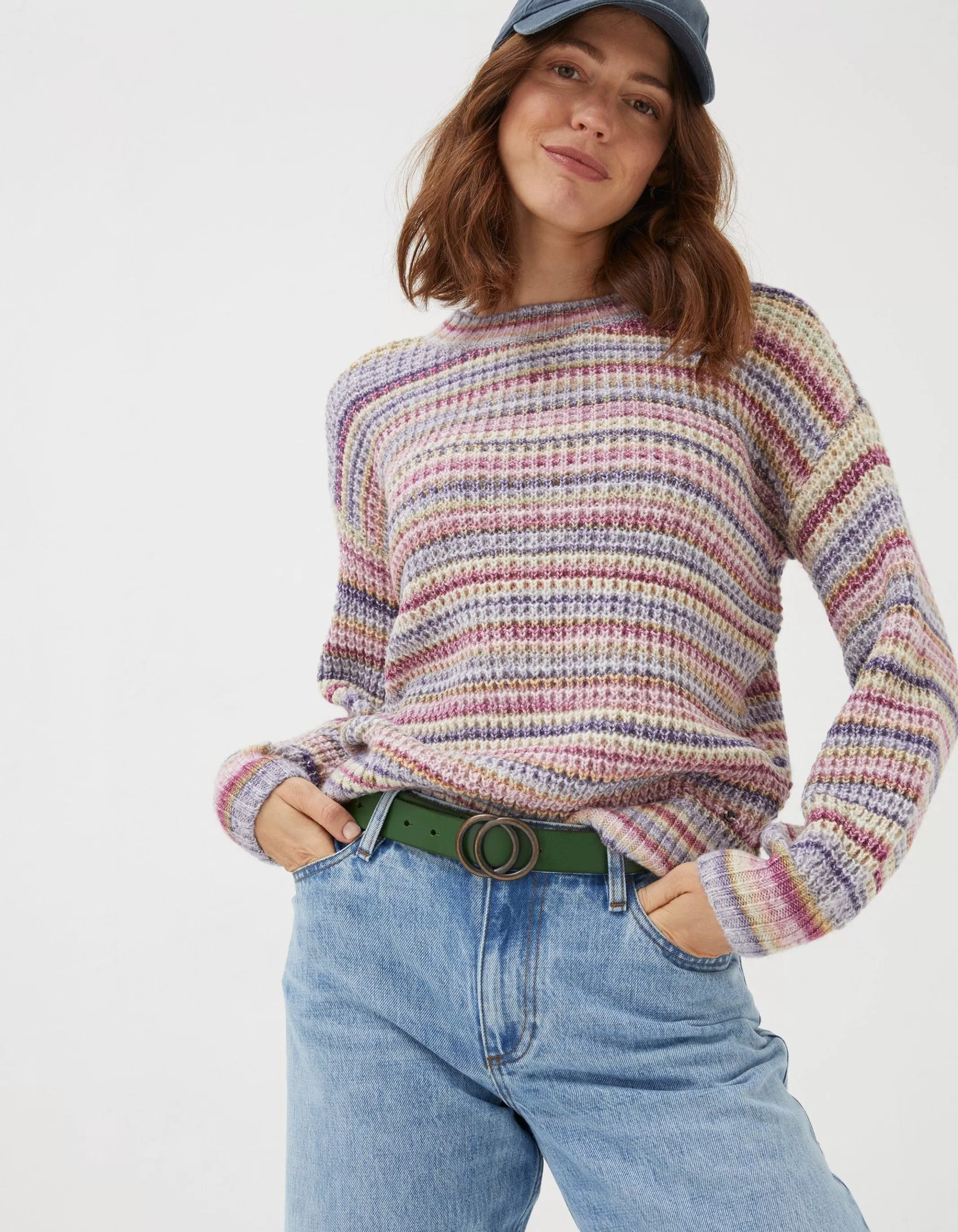 Sale FatFace Jean Double Circle Belt Bright Green