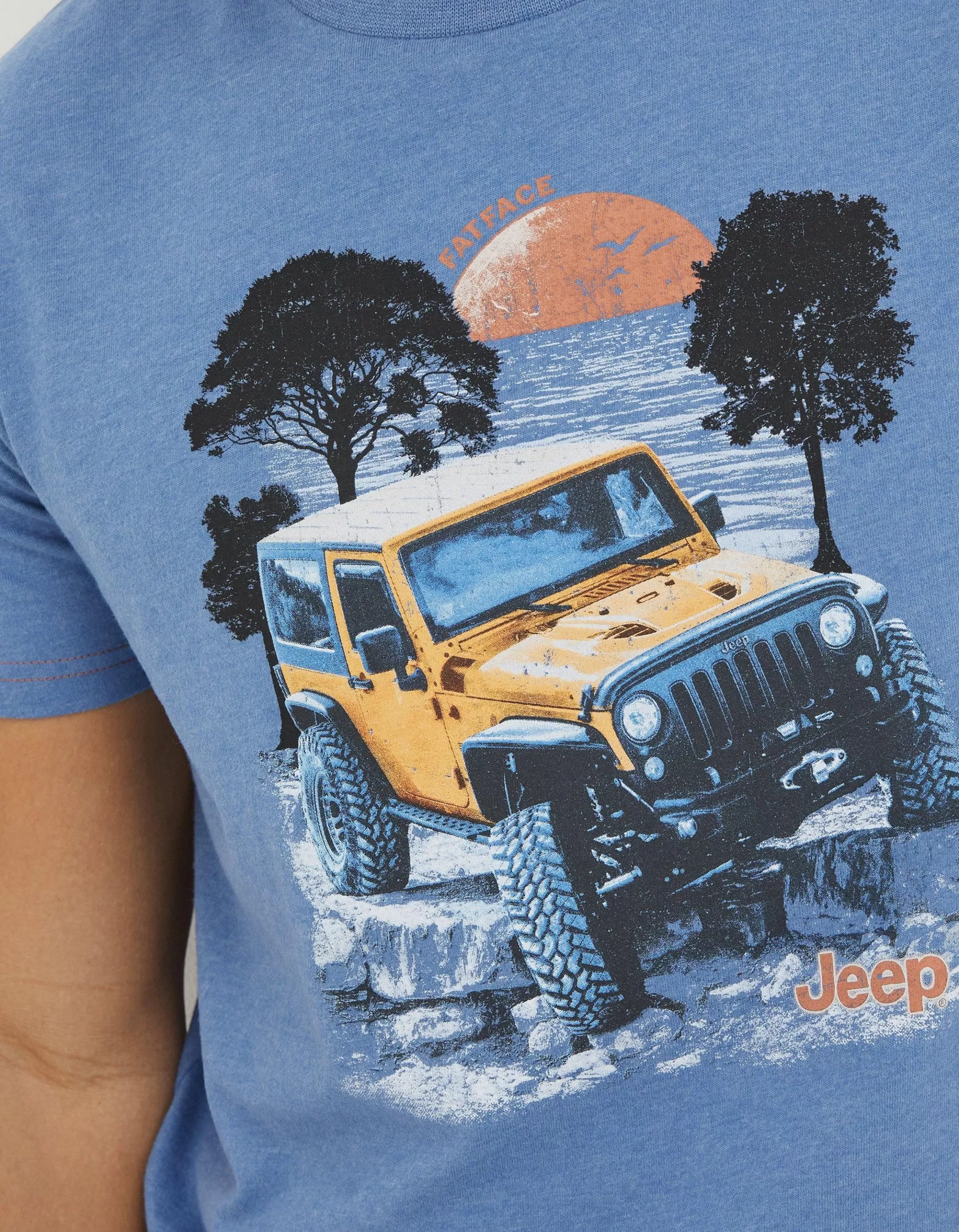 Store FatFace Jeep Scene T-Shirt Blue