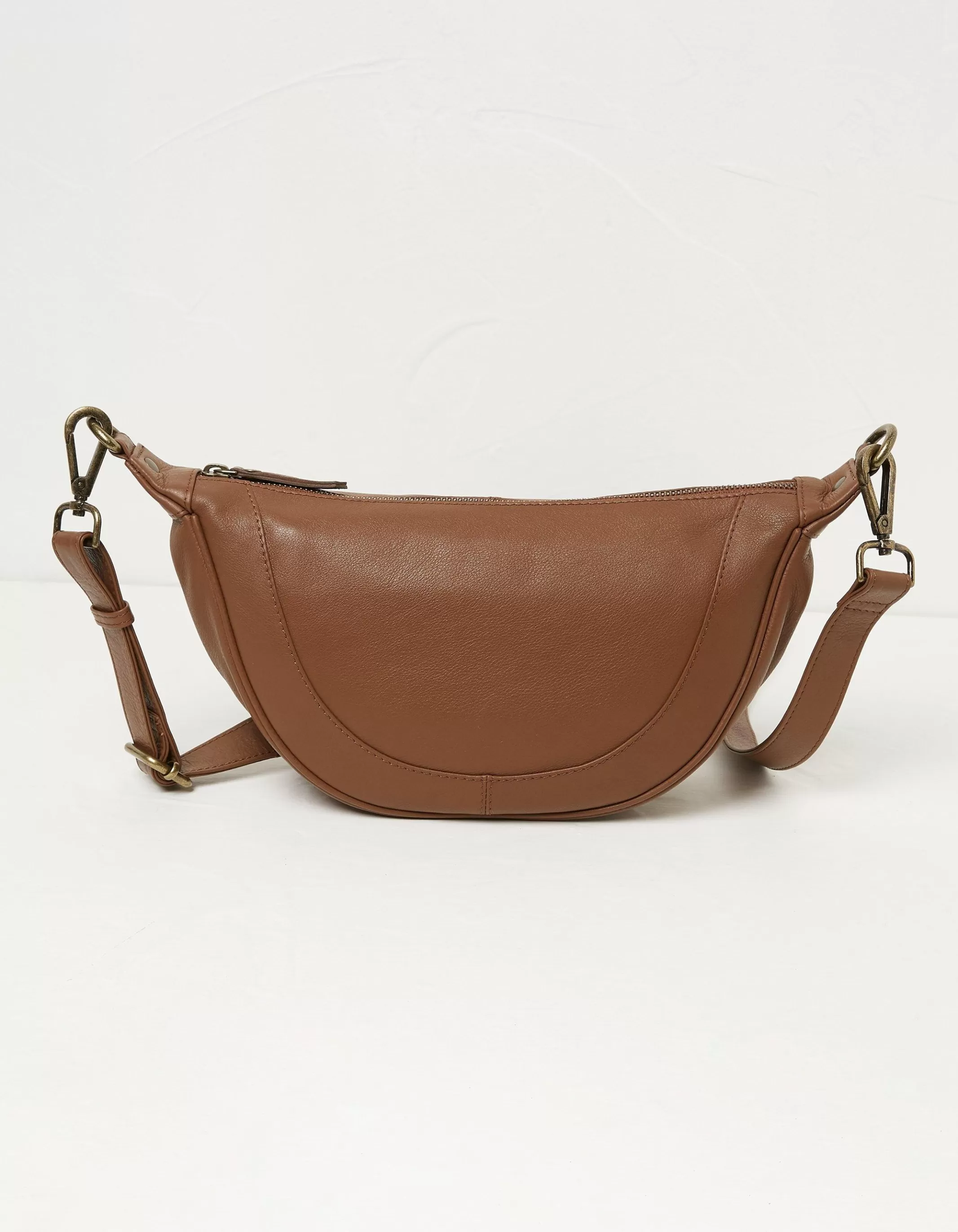Sale FatFace Jovie Half Moon Sling Bag Tan