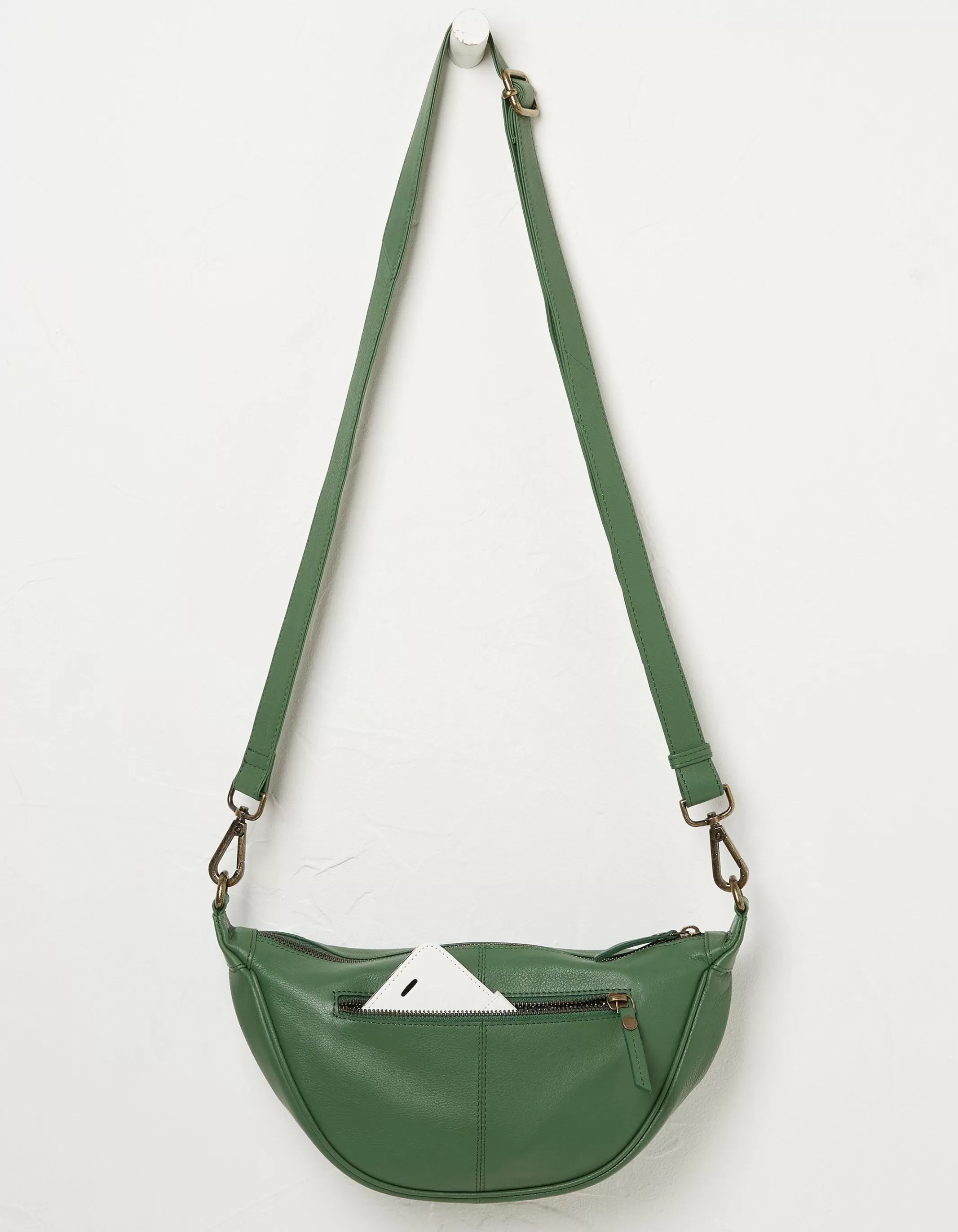 Cheap FatFace Jovie Half Moon Sling Bag Bright Green
