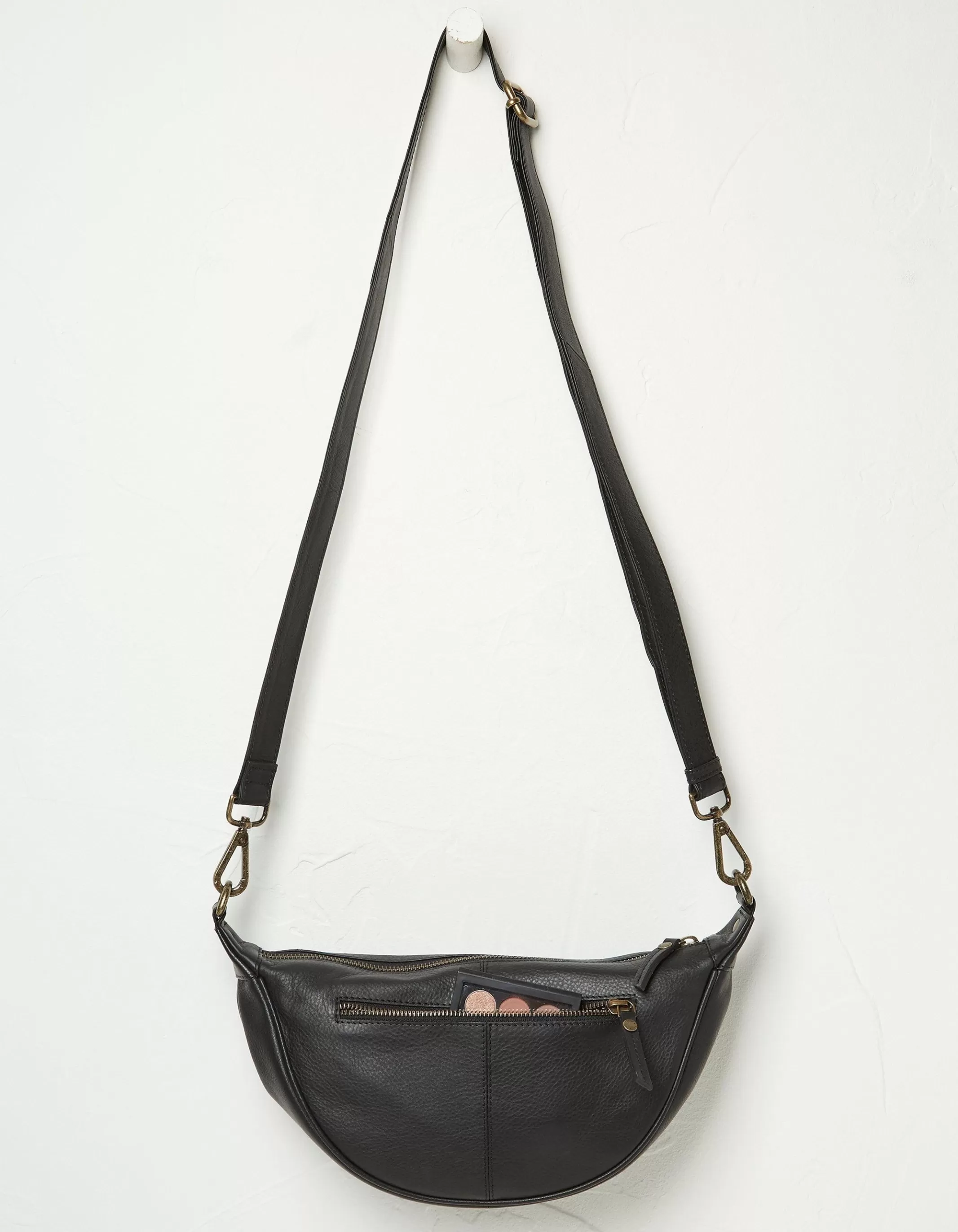 Best Sale FatFace Jovie Half Moon Sling Bag Black