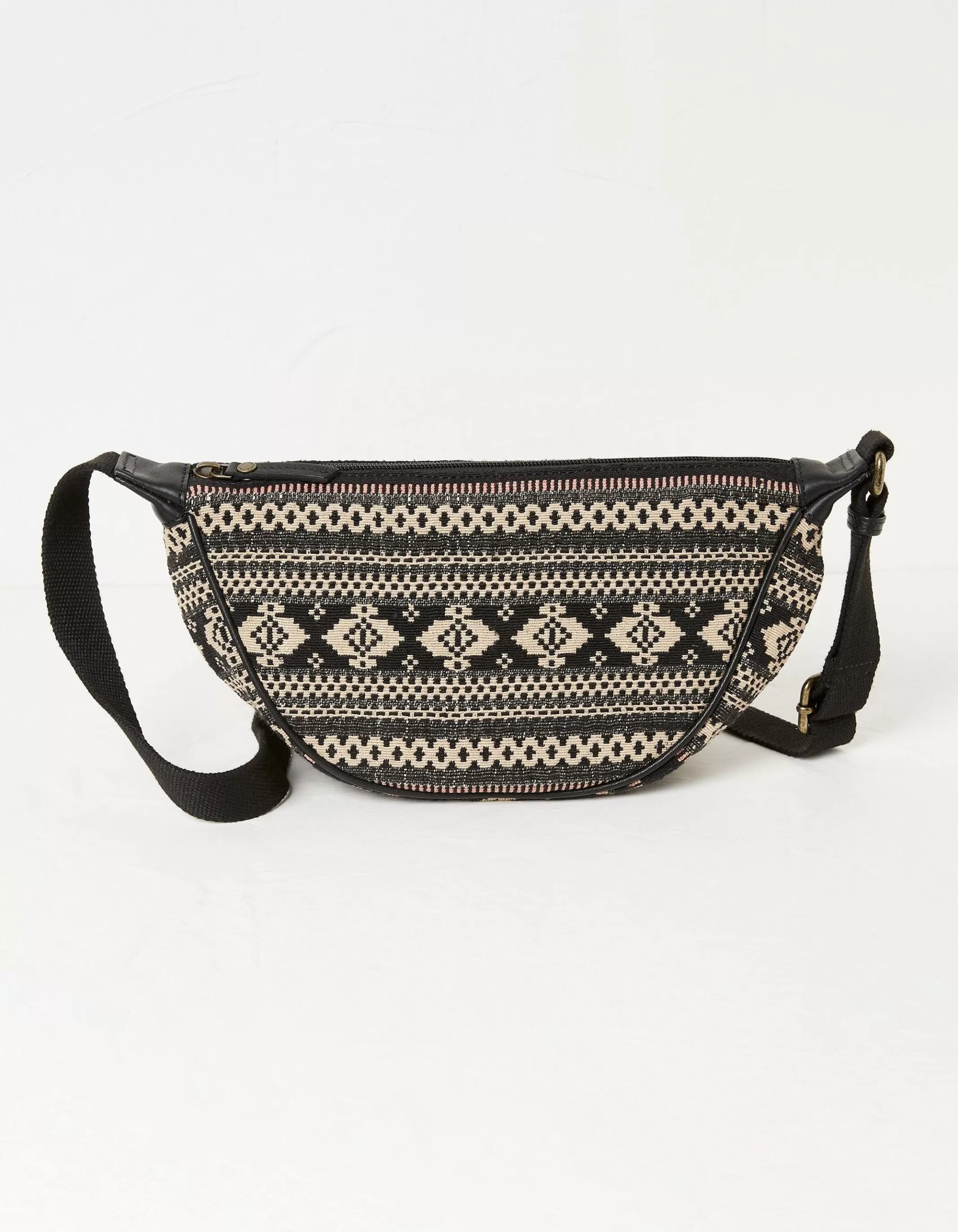 New FatFace Jovie Sling Woven Bag Black