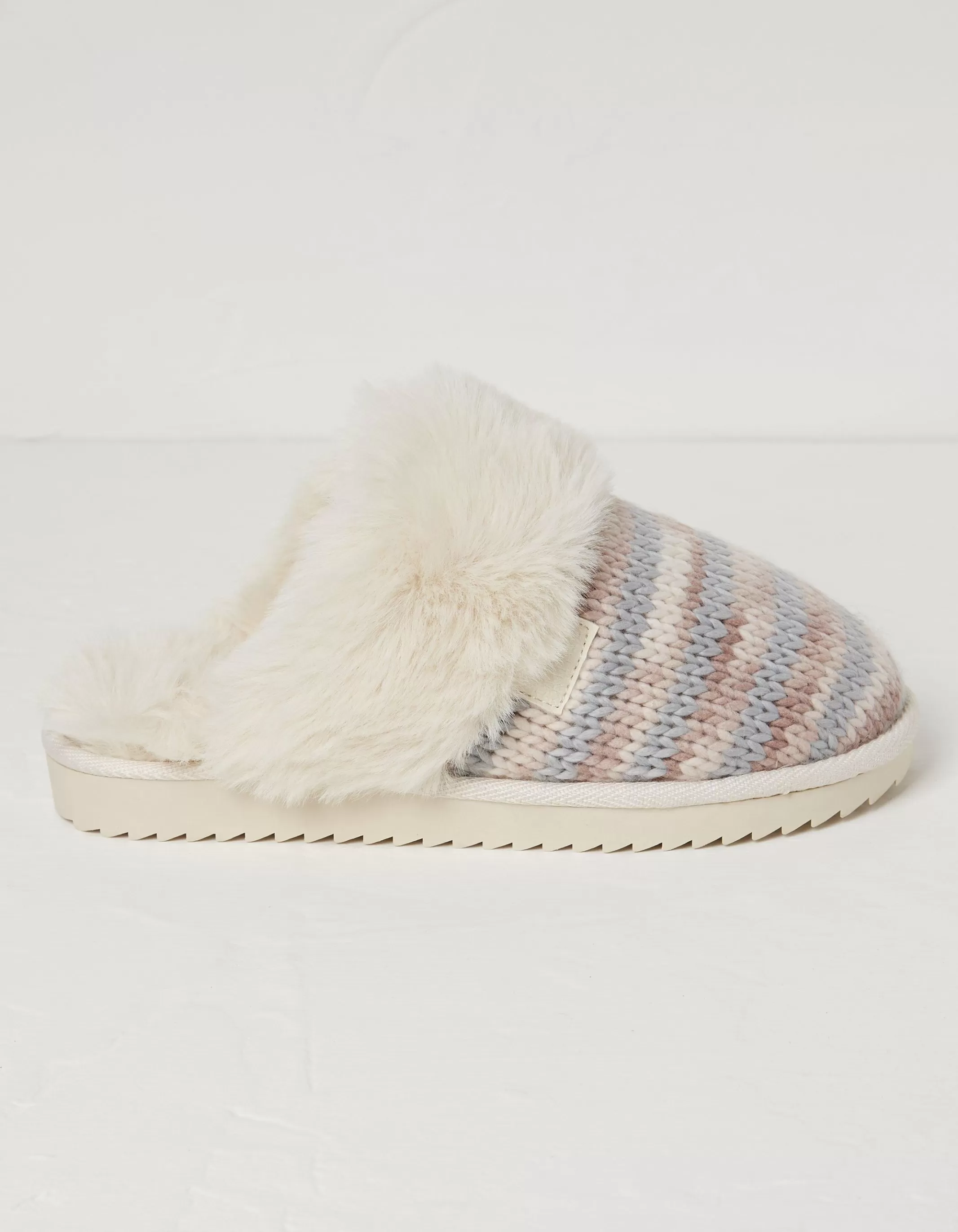 Cheap FatFace Kaia Knitted Mule Slippers Ivory