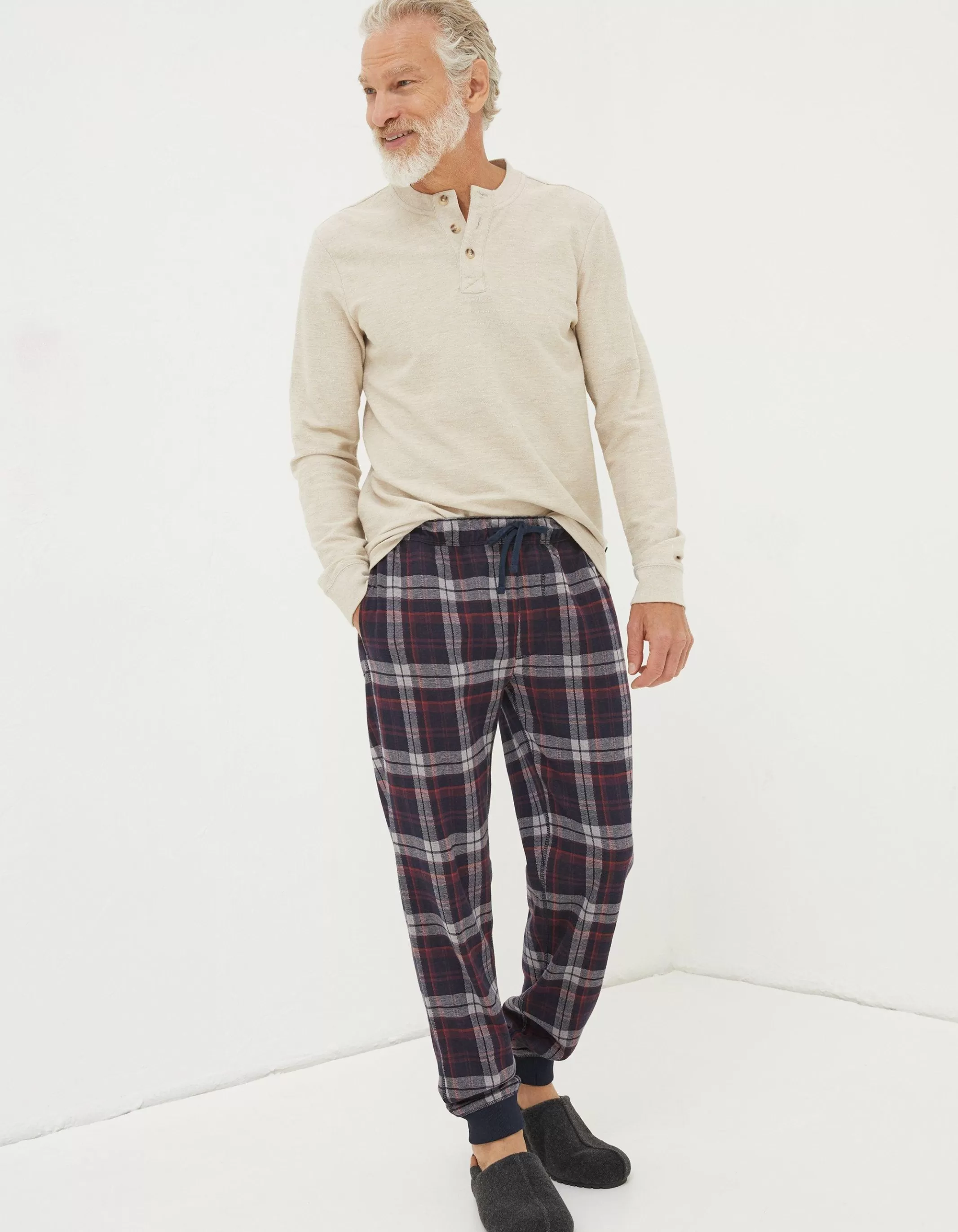 Sale FatFace Kemble Cuffed Pyjama Bottoms Plum